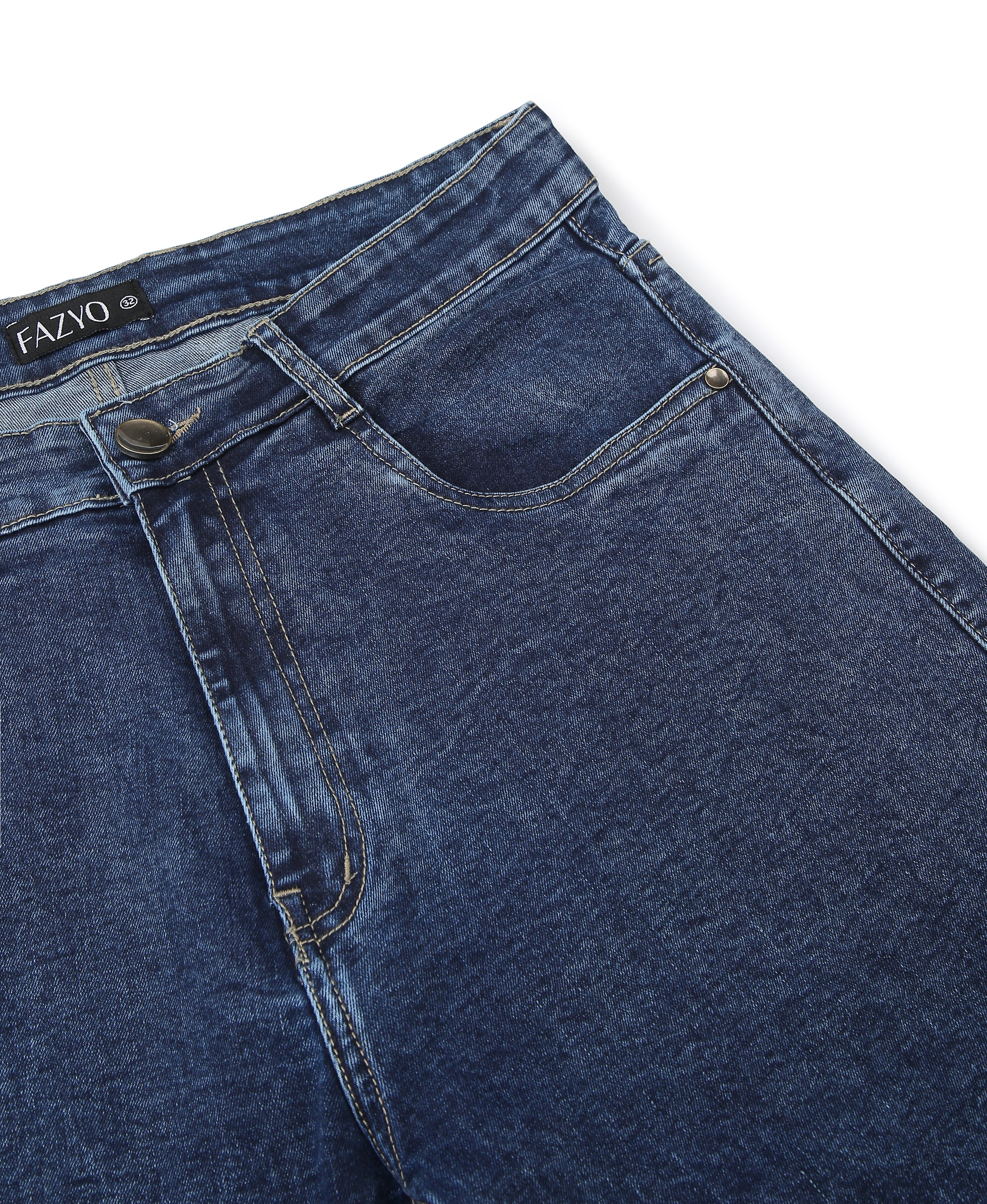 Navy Line 6-Pocket Denim Cargos