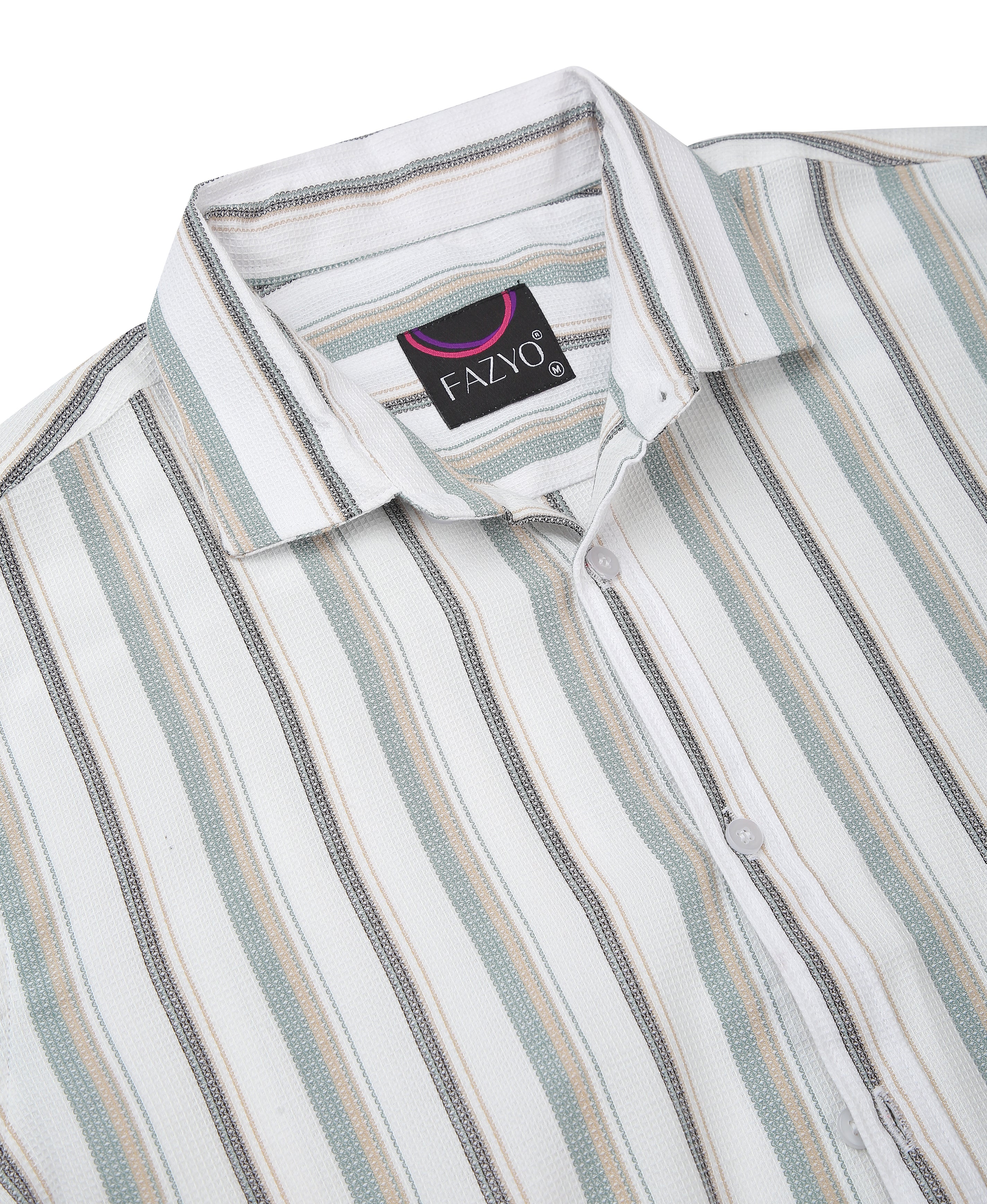 Ivory Stripe Tailored Shirt