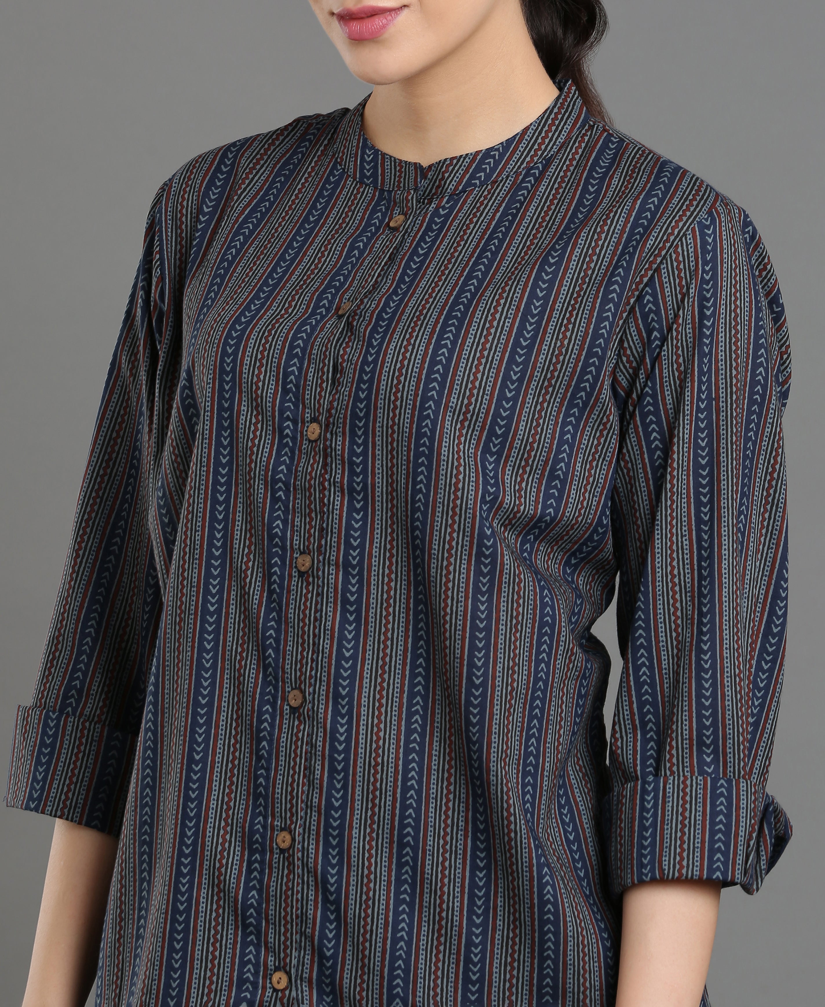 Indigo Bloom Tunic Top
