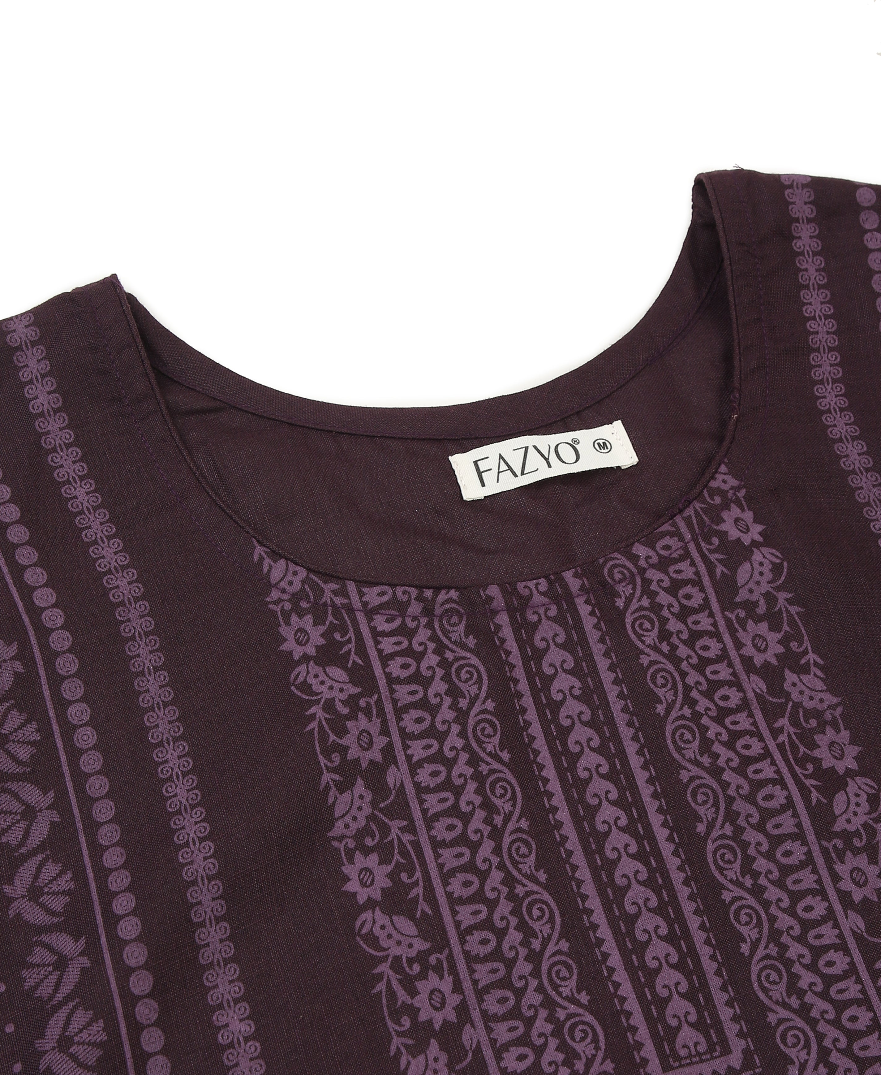 Wine Glow Poly Cotton Kurti