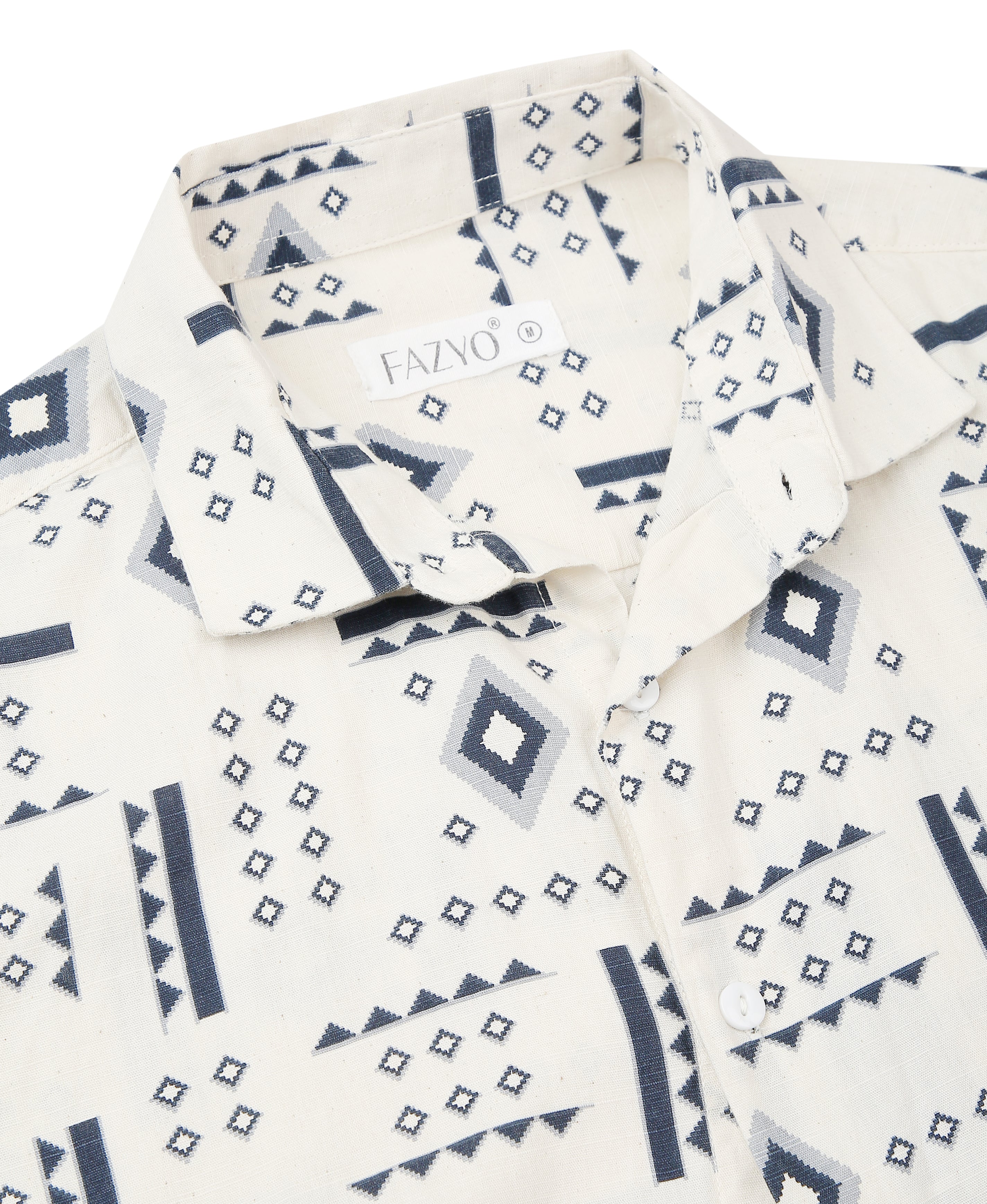 Oyster Bloom Slim Linen Shirt