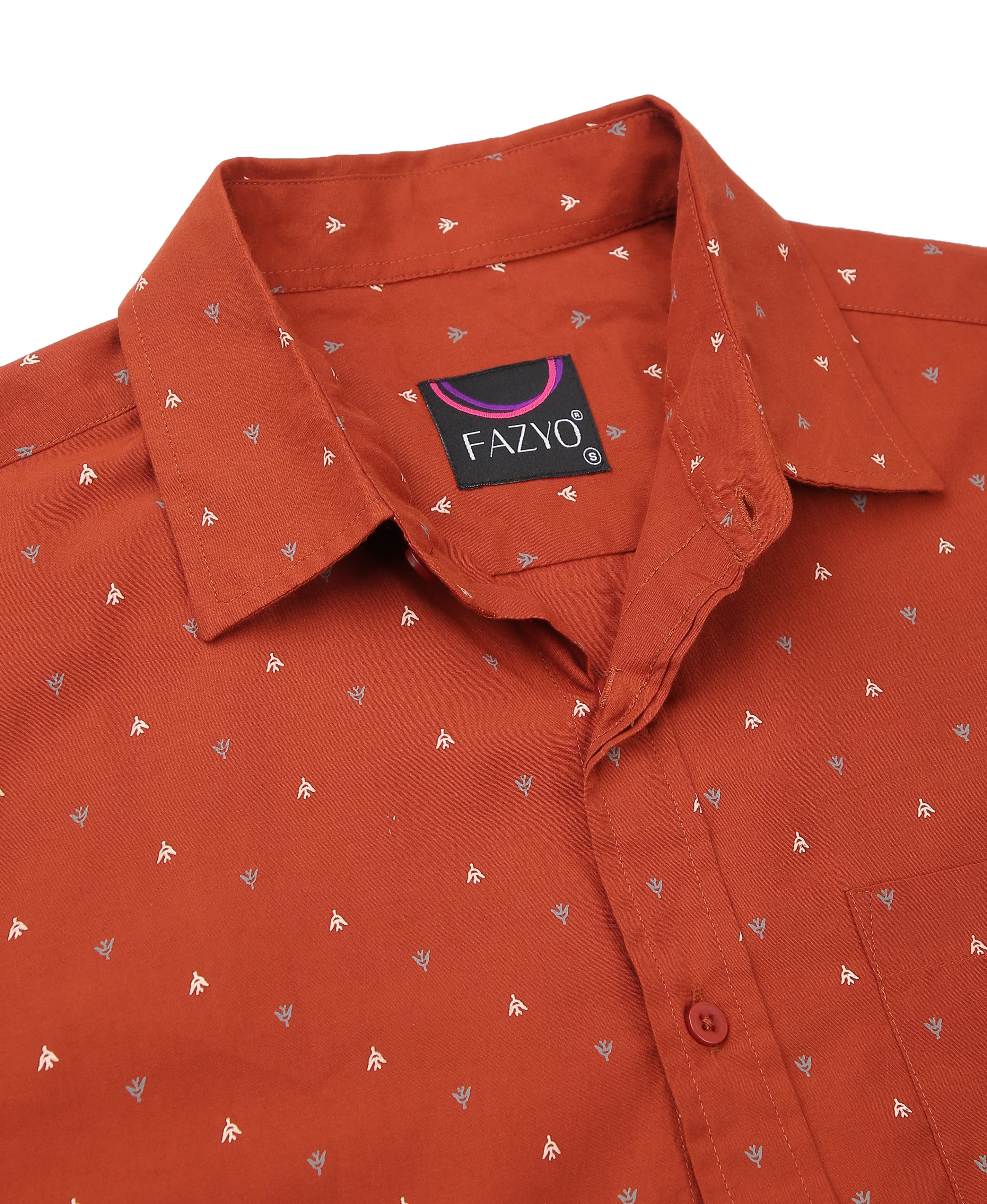 Copper Print Tailored Shirt