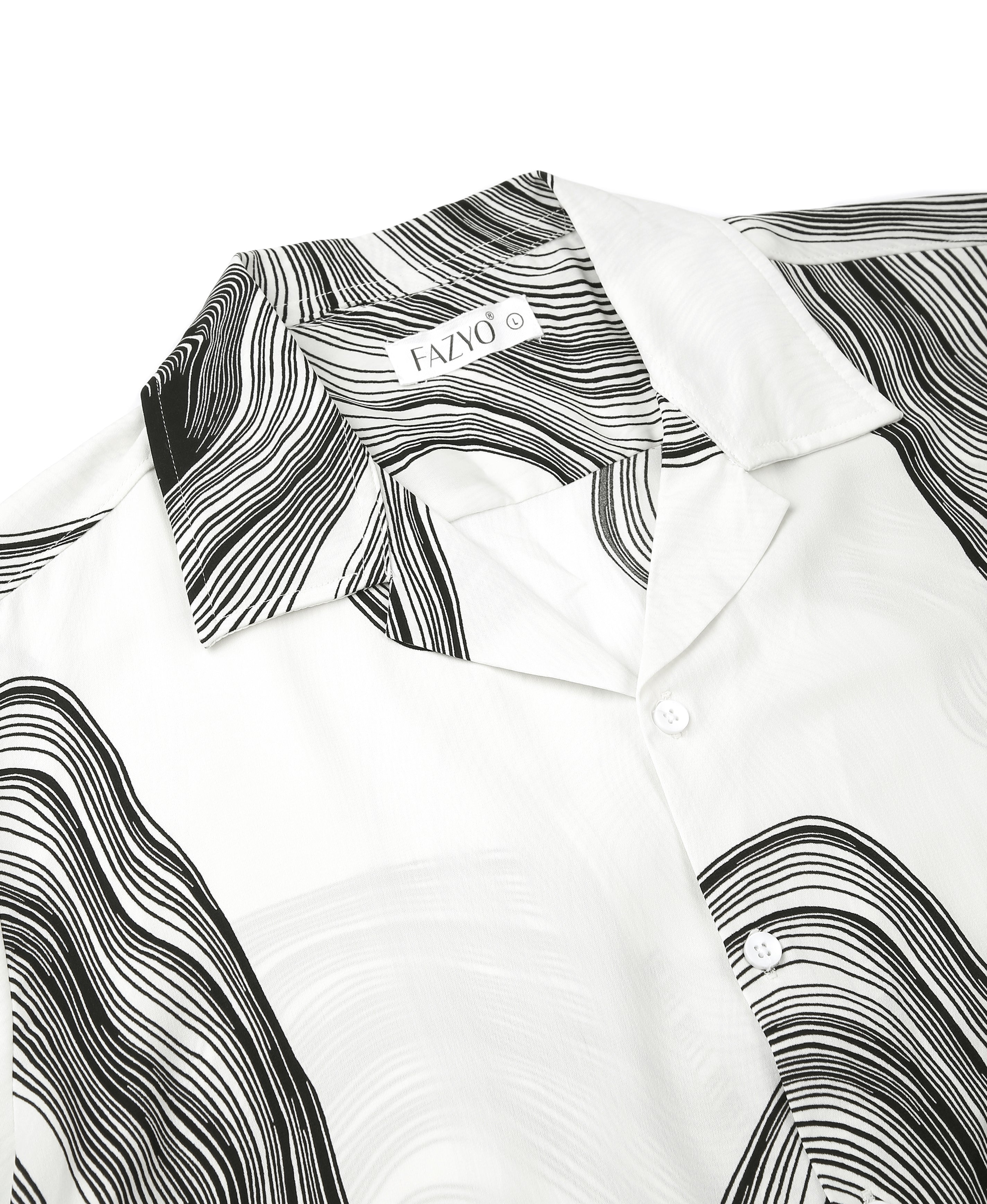 Riviera Wave Printed Cuban Shirt