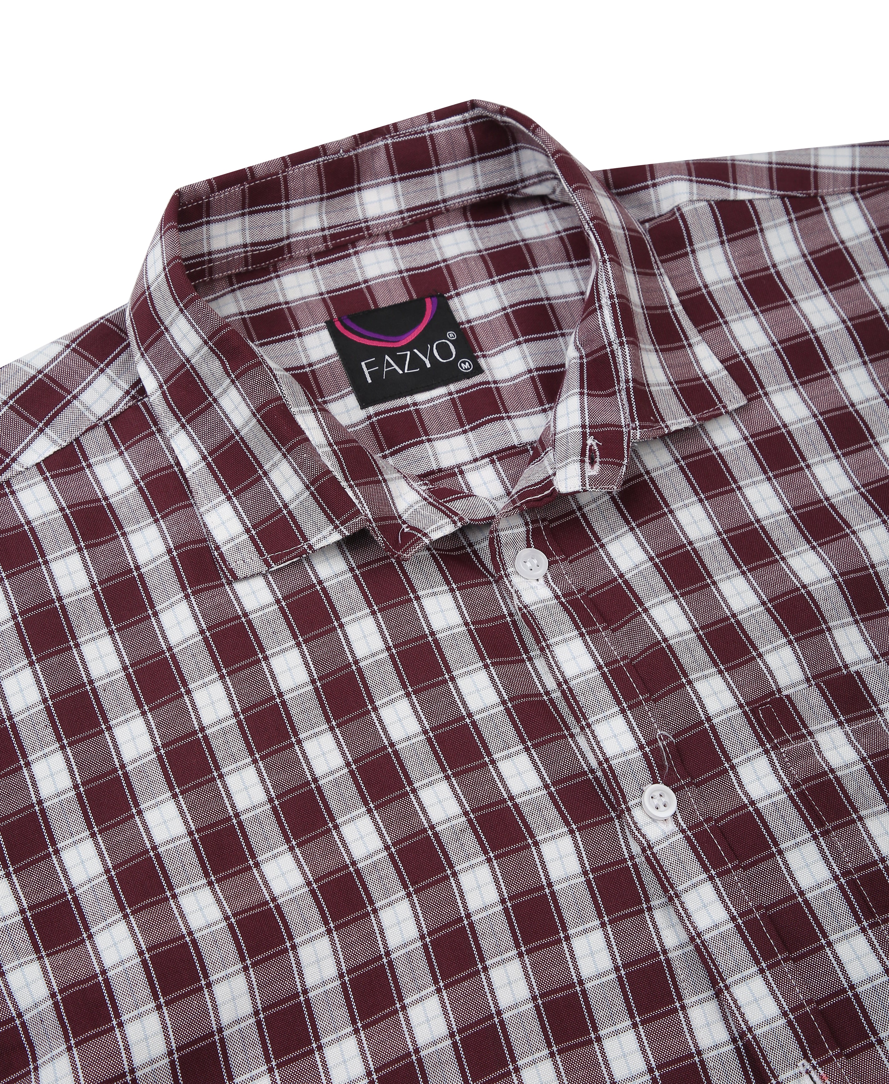 Wine Check Tailored Shirt