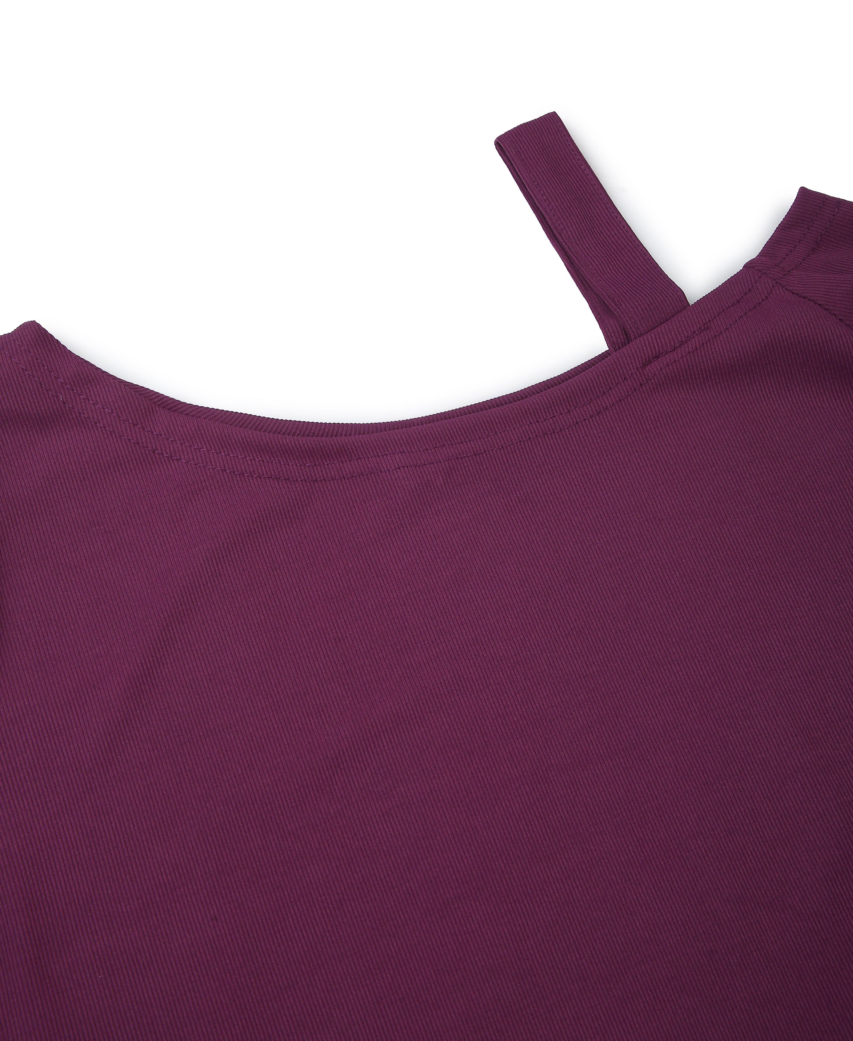 Wine Rib Round Dress