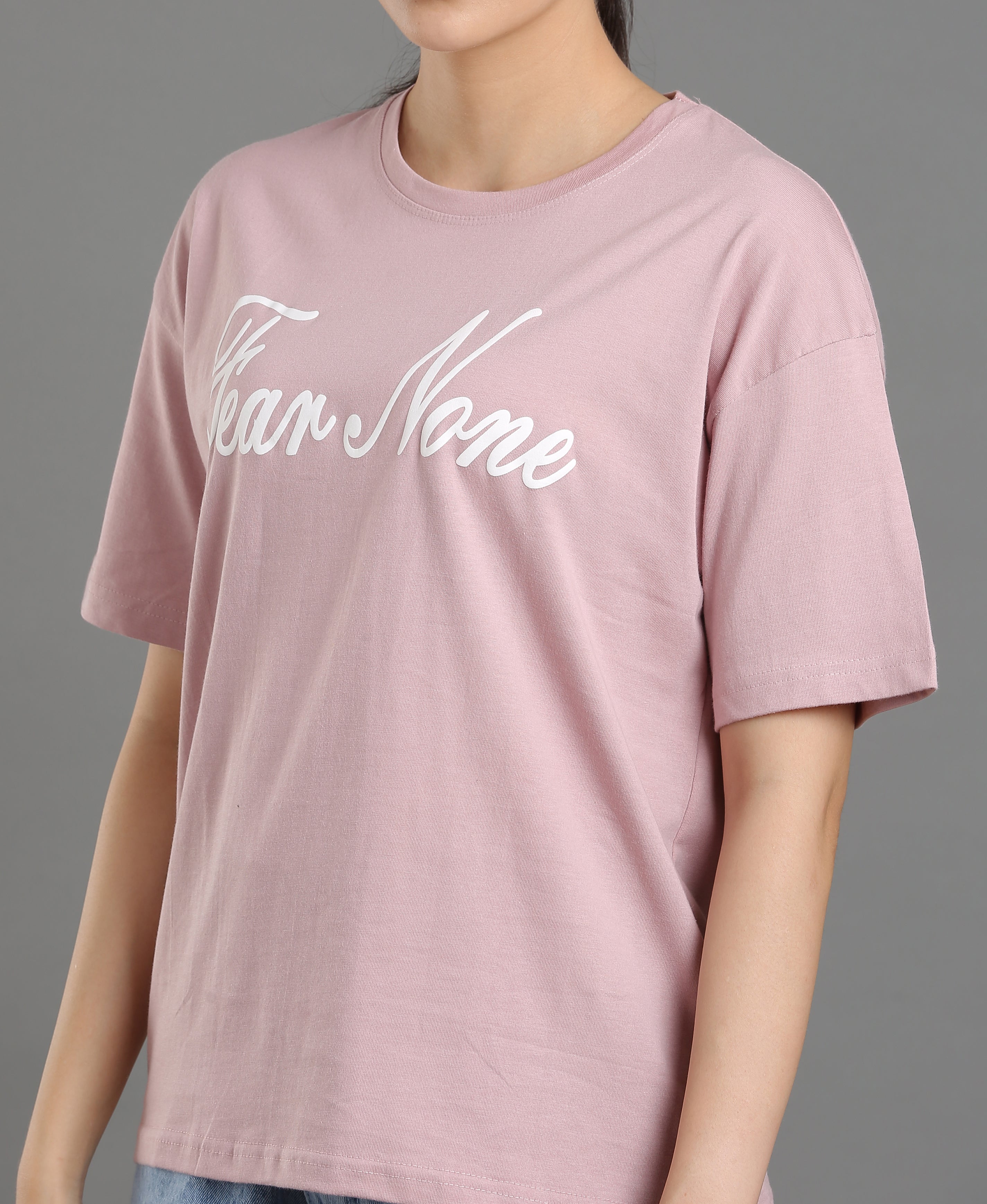 Peach Jersey Oversized Tee