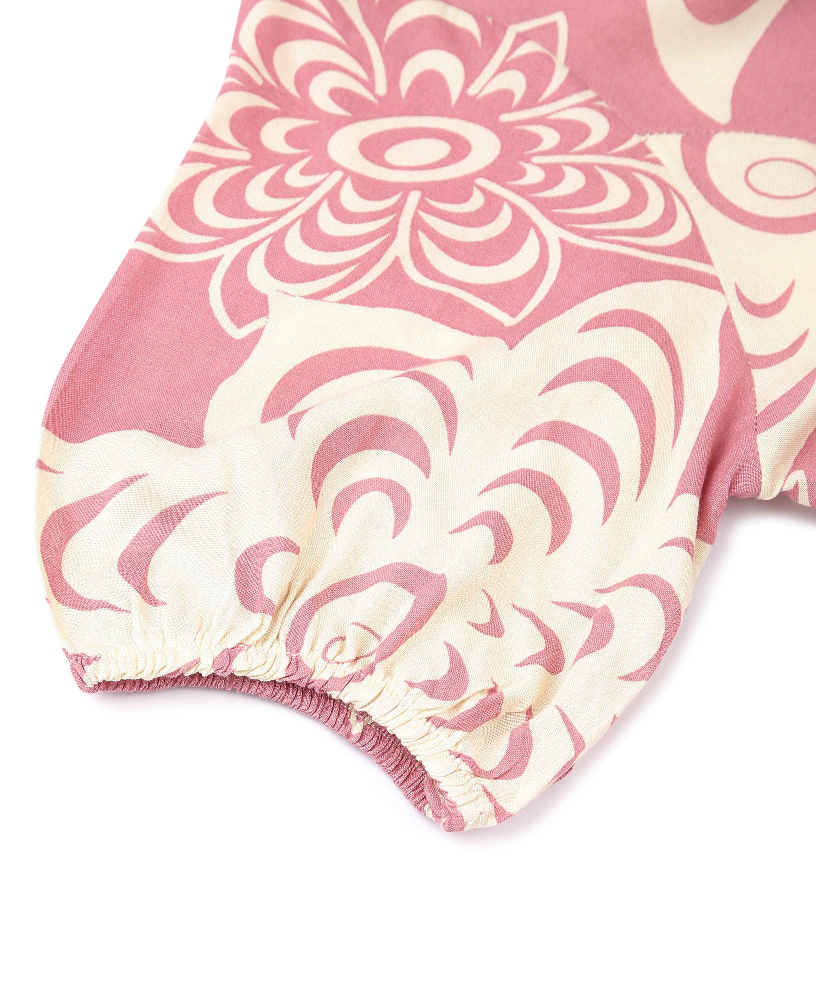 Pink Bloom Viscose Flare Dress
