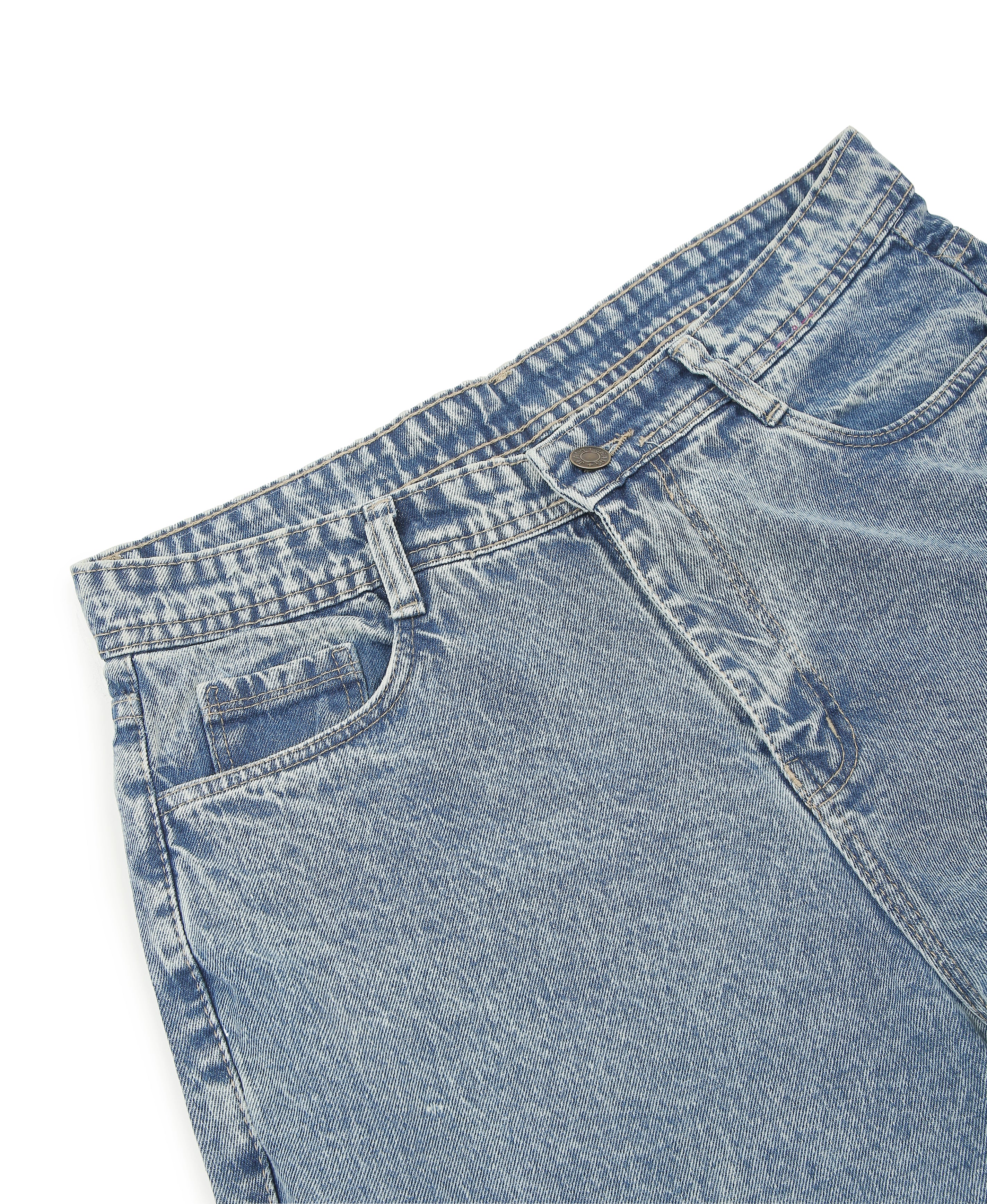Ice Wash Cargo Denim Bottom