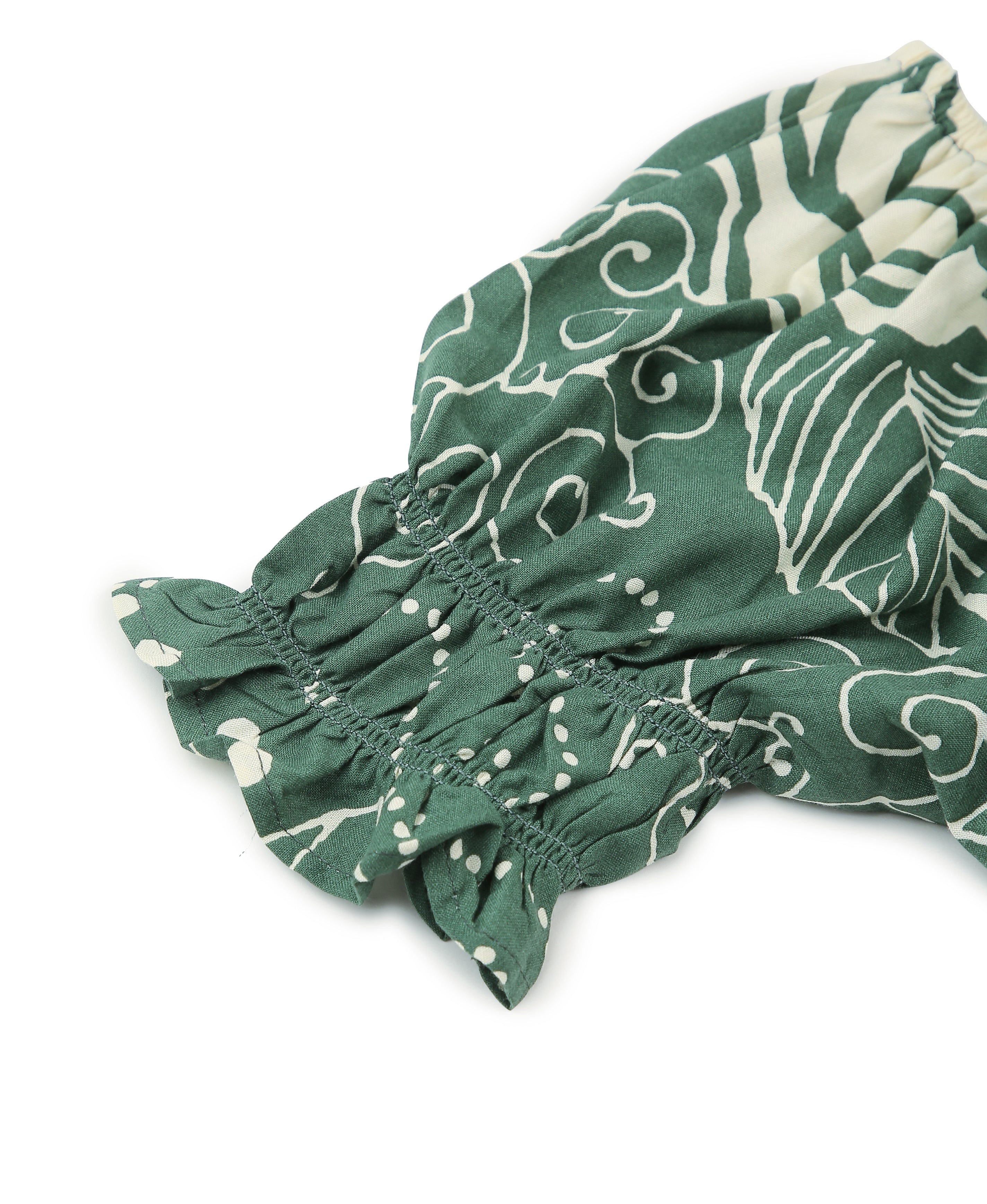 Leaf Bloom Viscose Crop Top