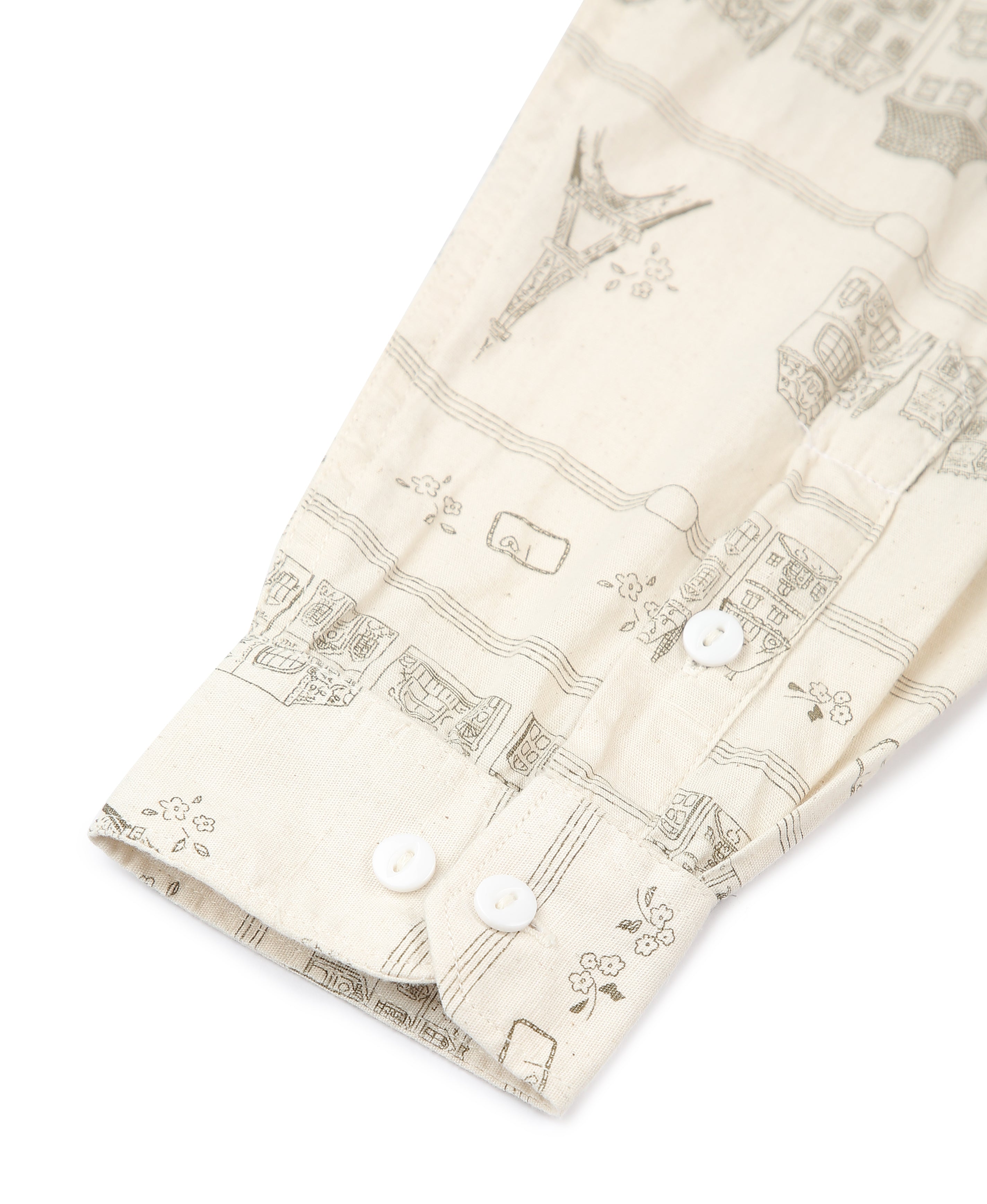 Cream Horizon Printed Shirt