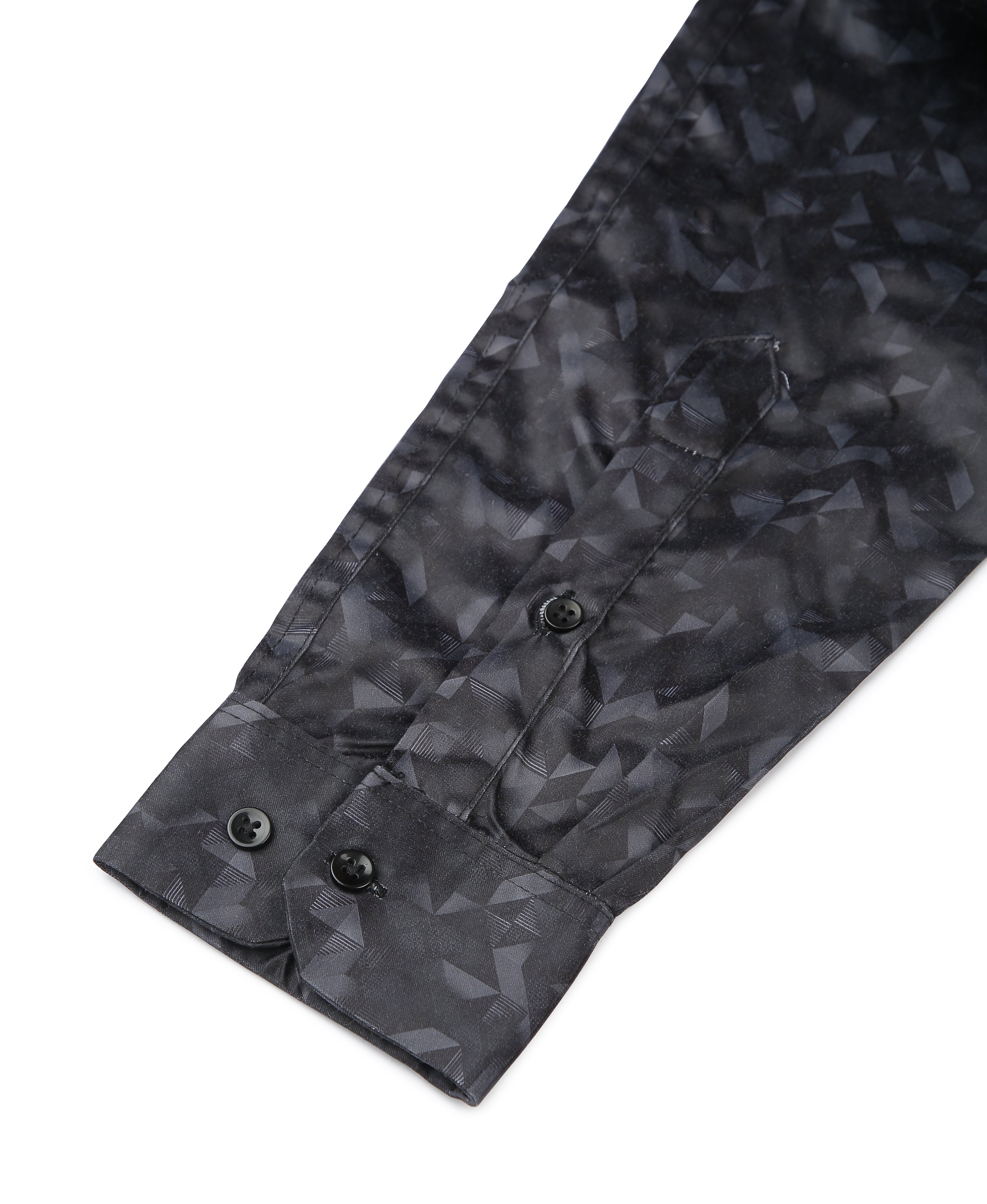 Onyx Satin Print Slim Shirt