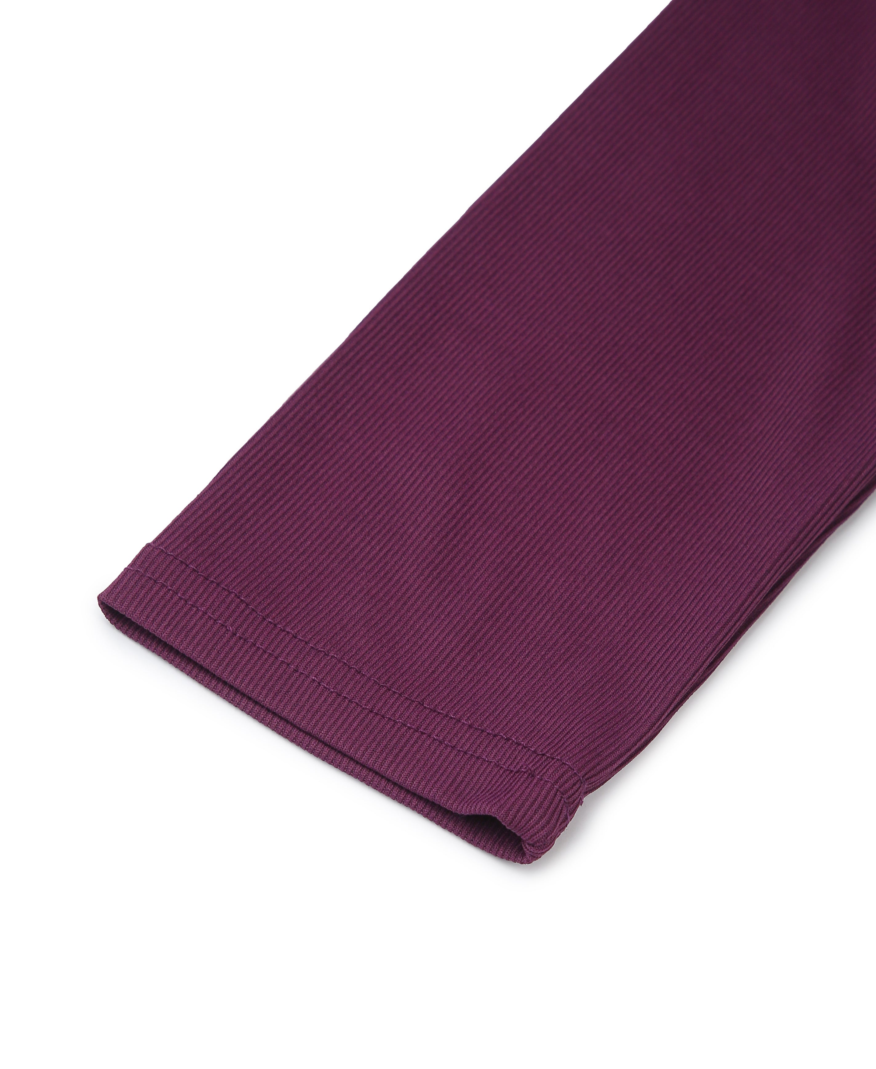 Wine Rib Round Dress