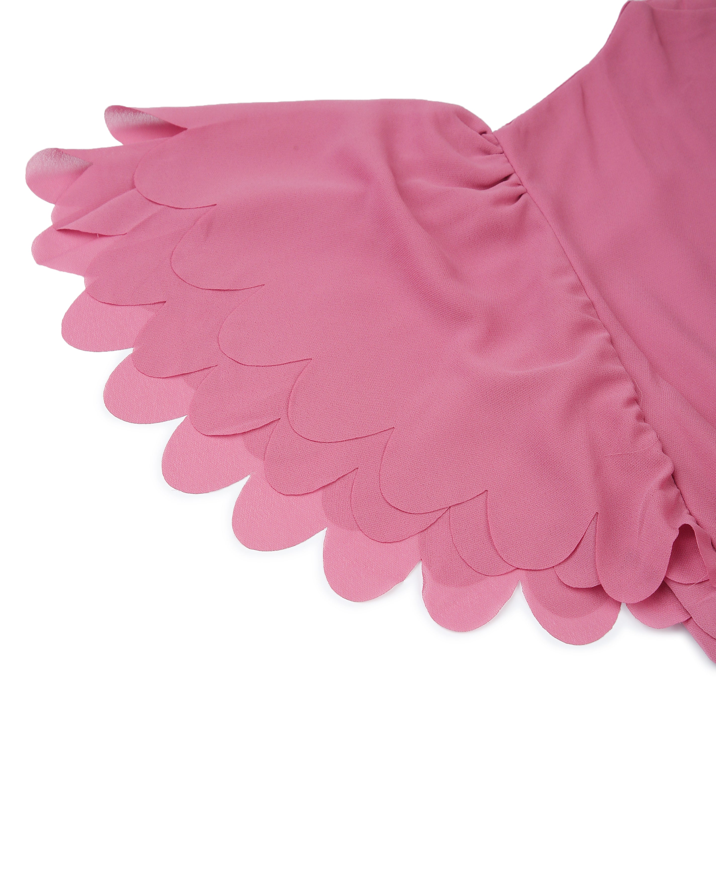 Onion Solid Round Cotton Dress
