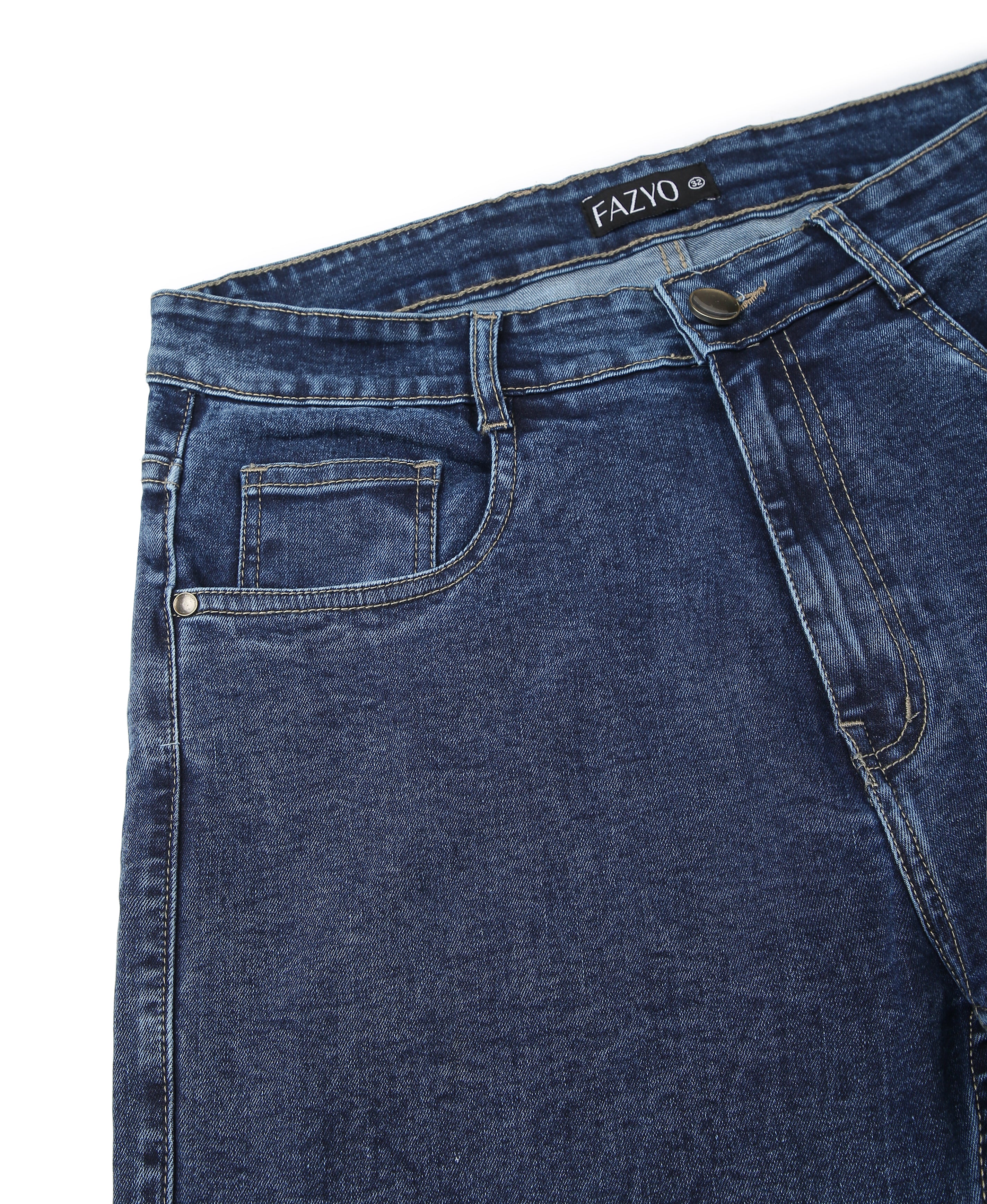 Navy Line 6-Pocket Denim Cargos