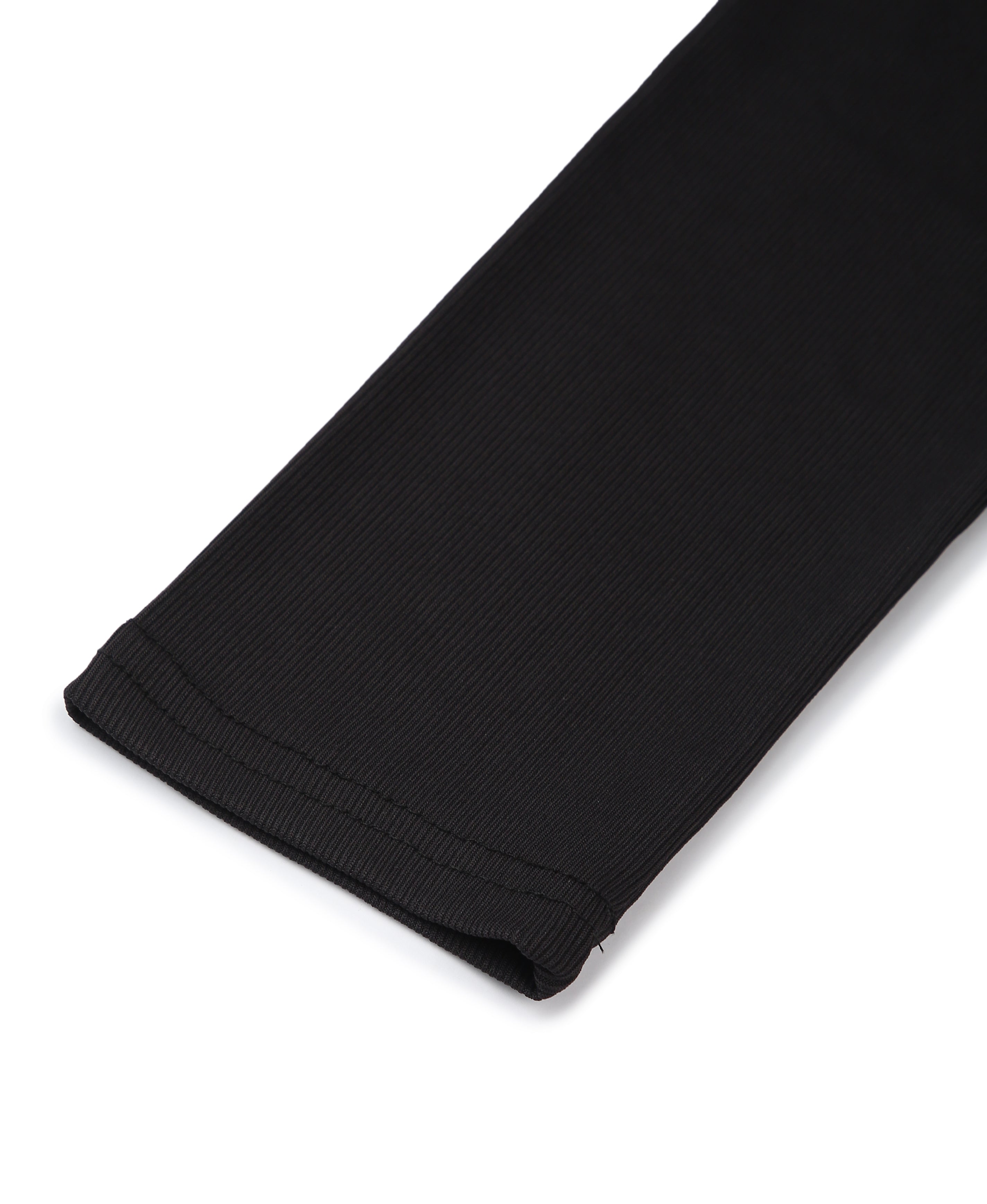 Noir Rib Round Dress