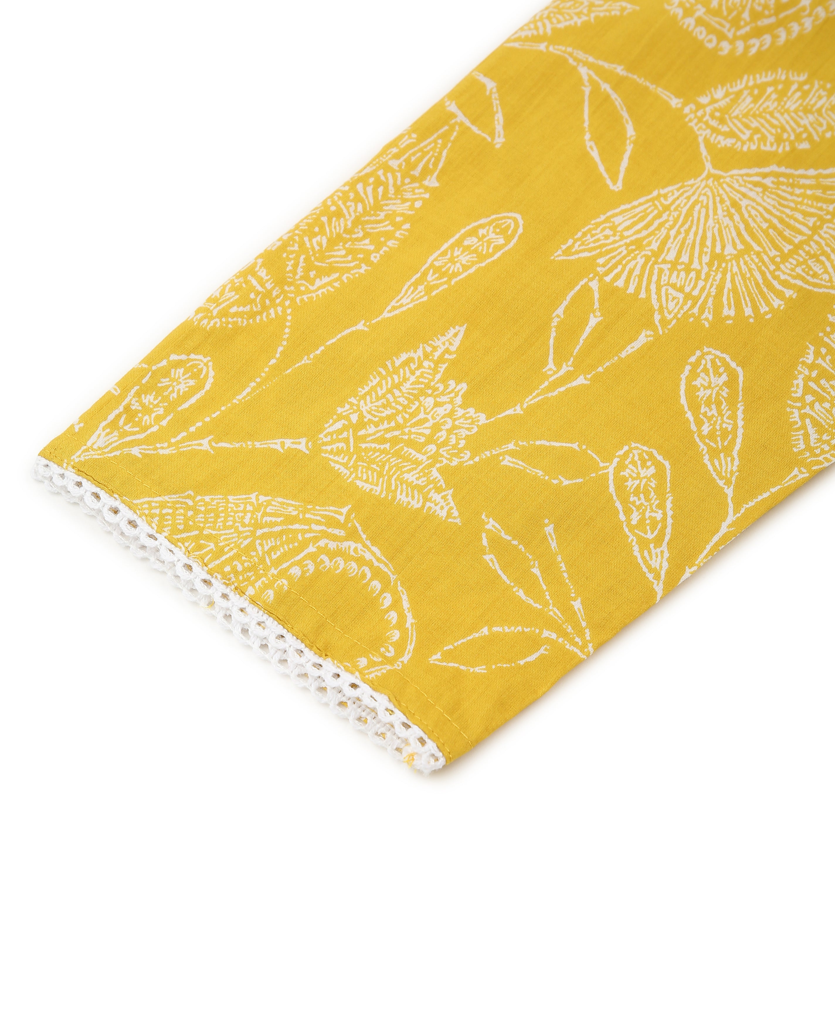 Mustard Bloom A-Line Dress