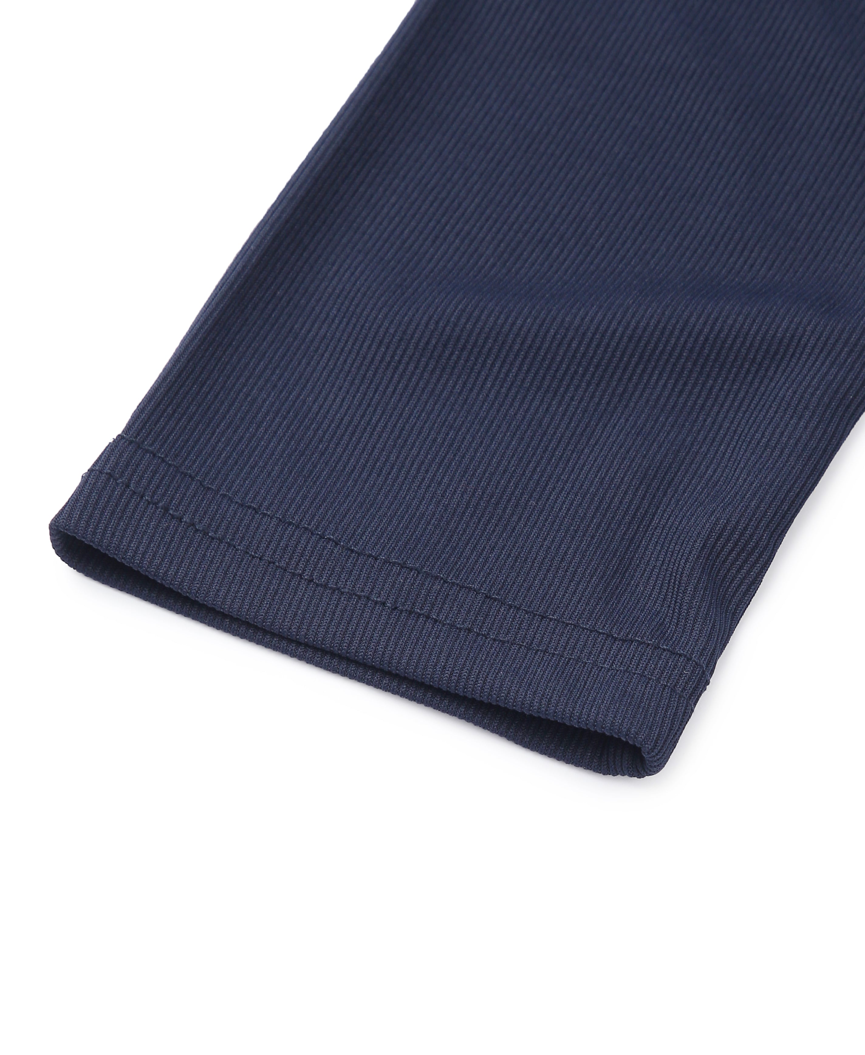 Navy Rib Round Dress
