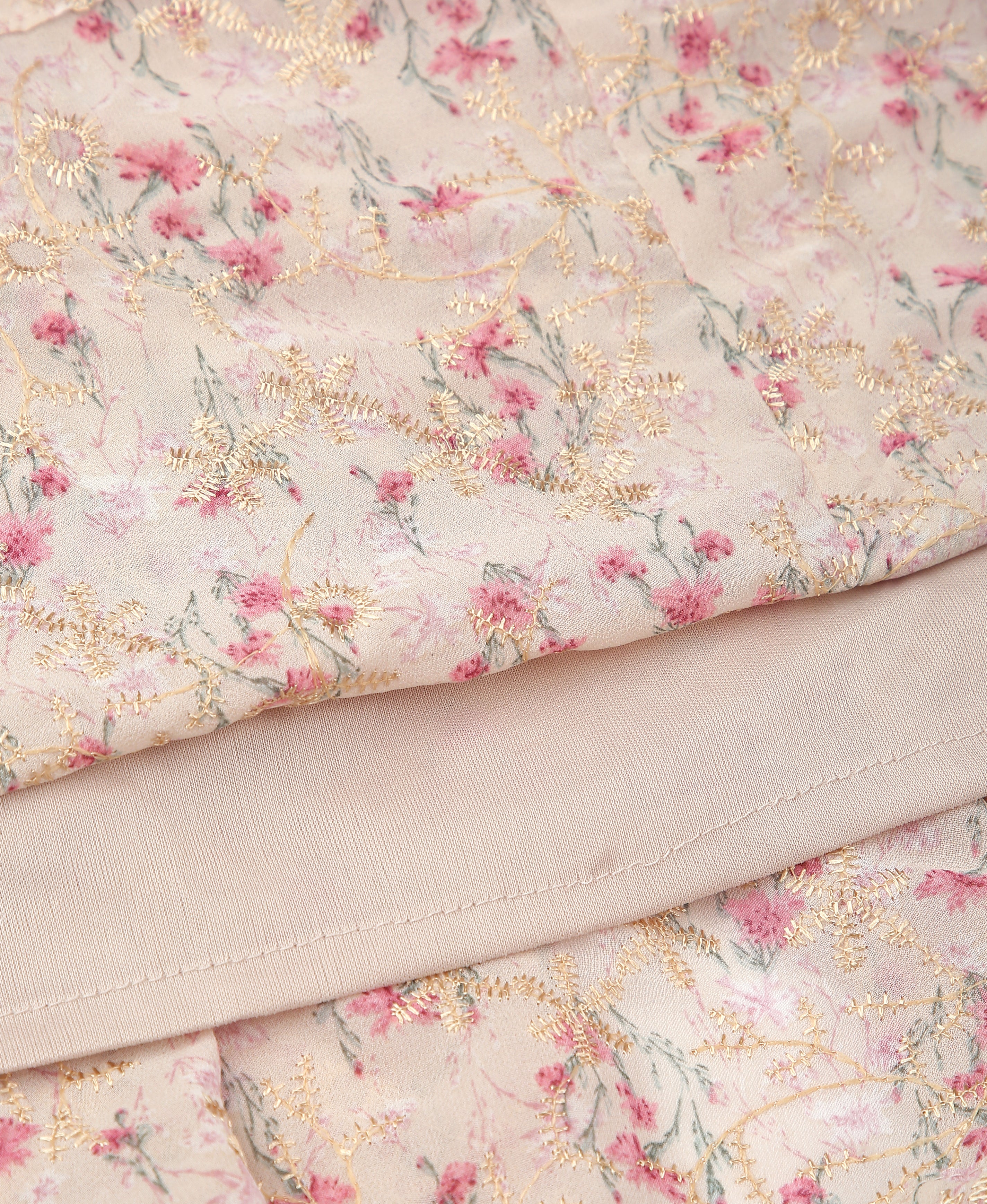 Blush Bloom Georgette Dress