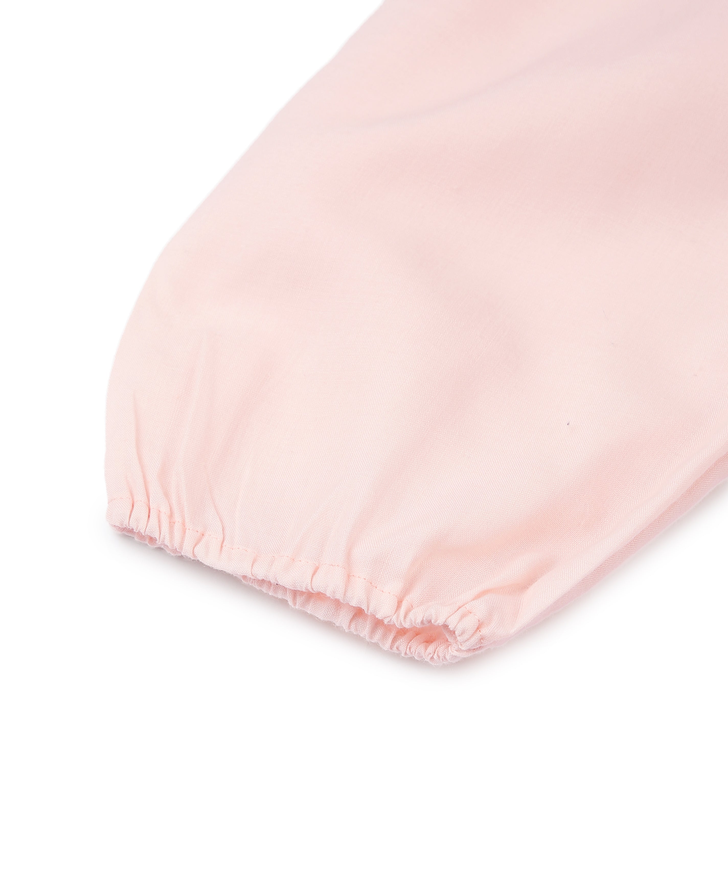Peach Solid Mandarin Flare Dress
