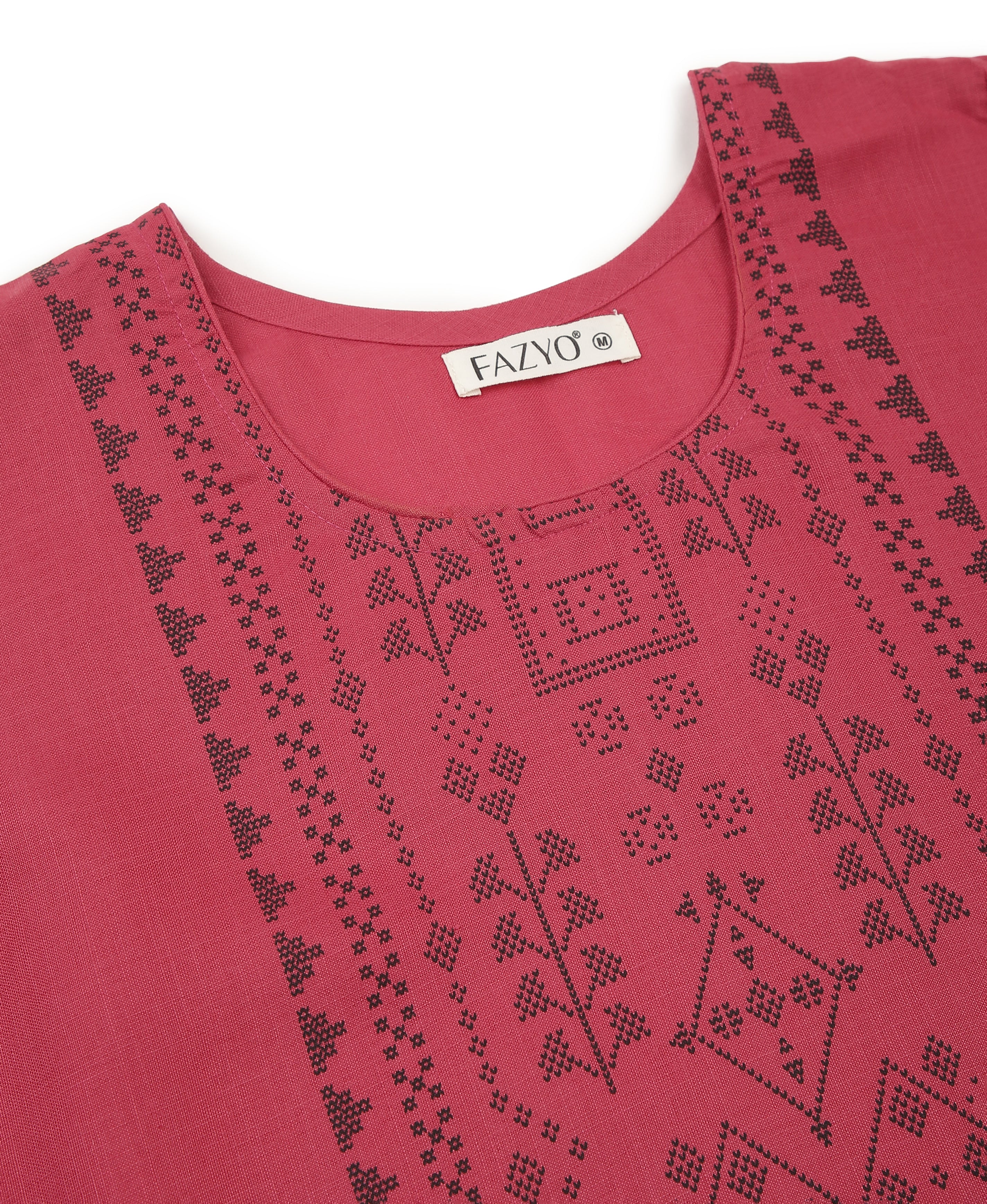 Peach Glow Poly Cotton Kurti