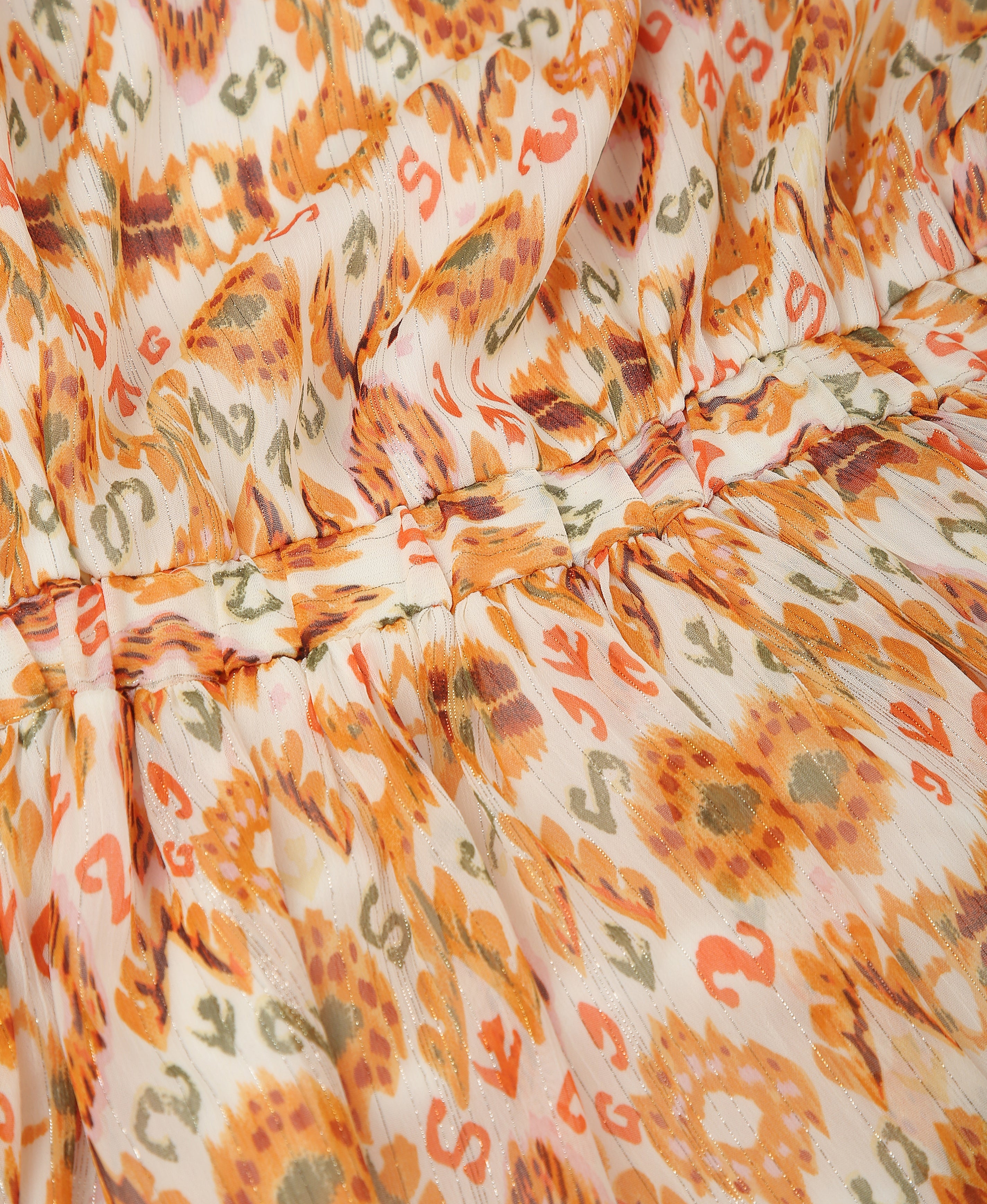 Golden Glow Chiffon Dress