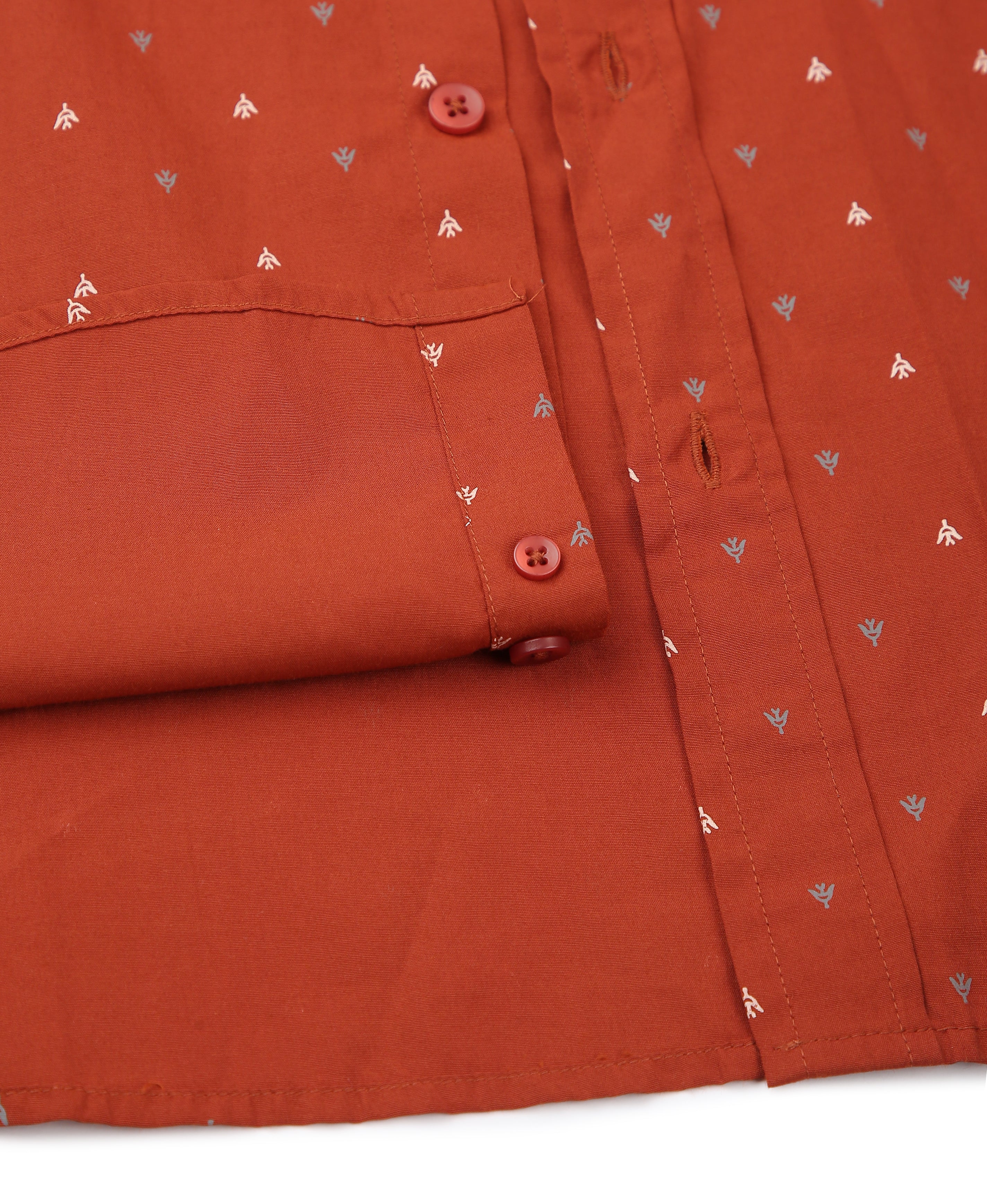 Copper Print Tailored Shirt
