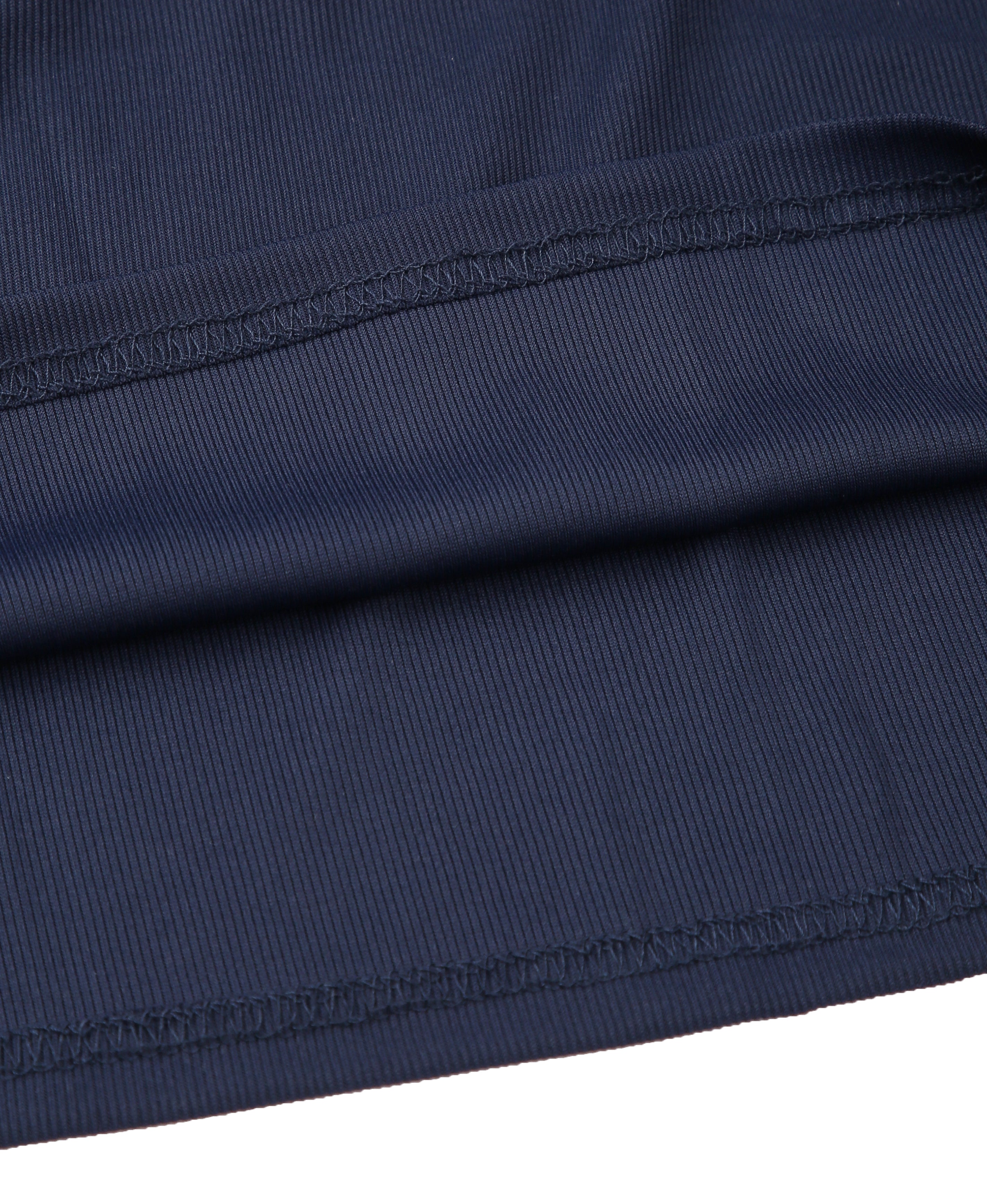 Navy Rib Round Dress