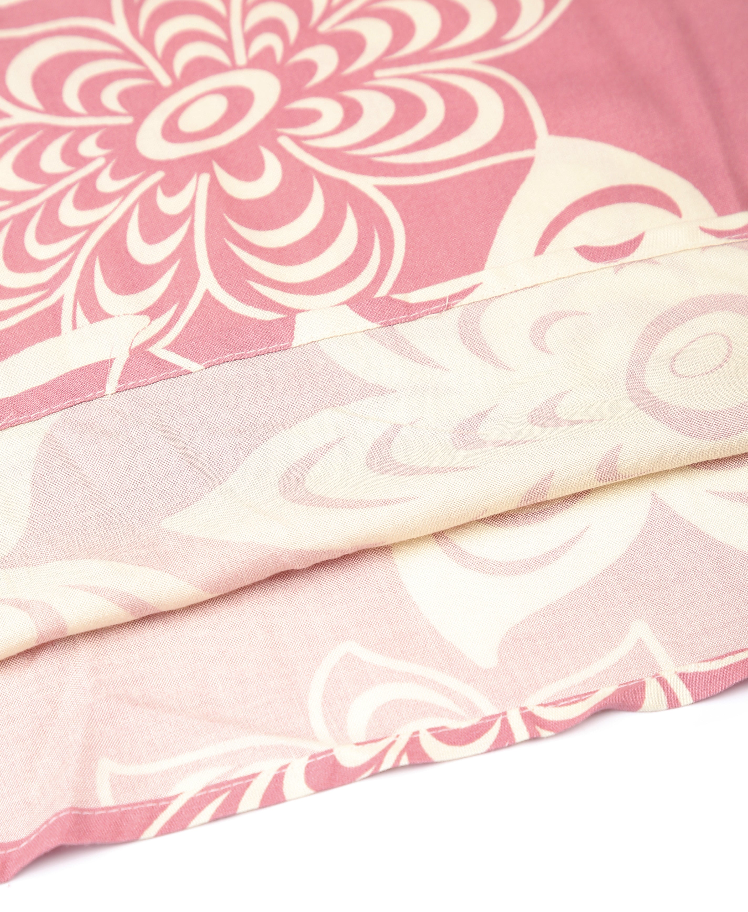 Pink Bloom Viscose Flare Dress