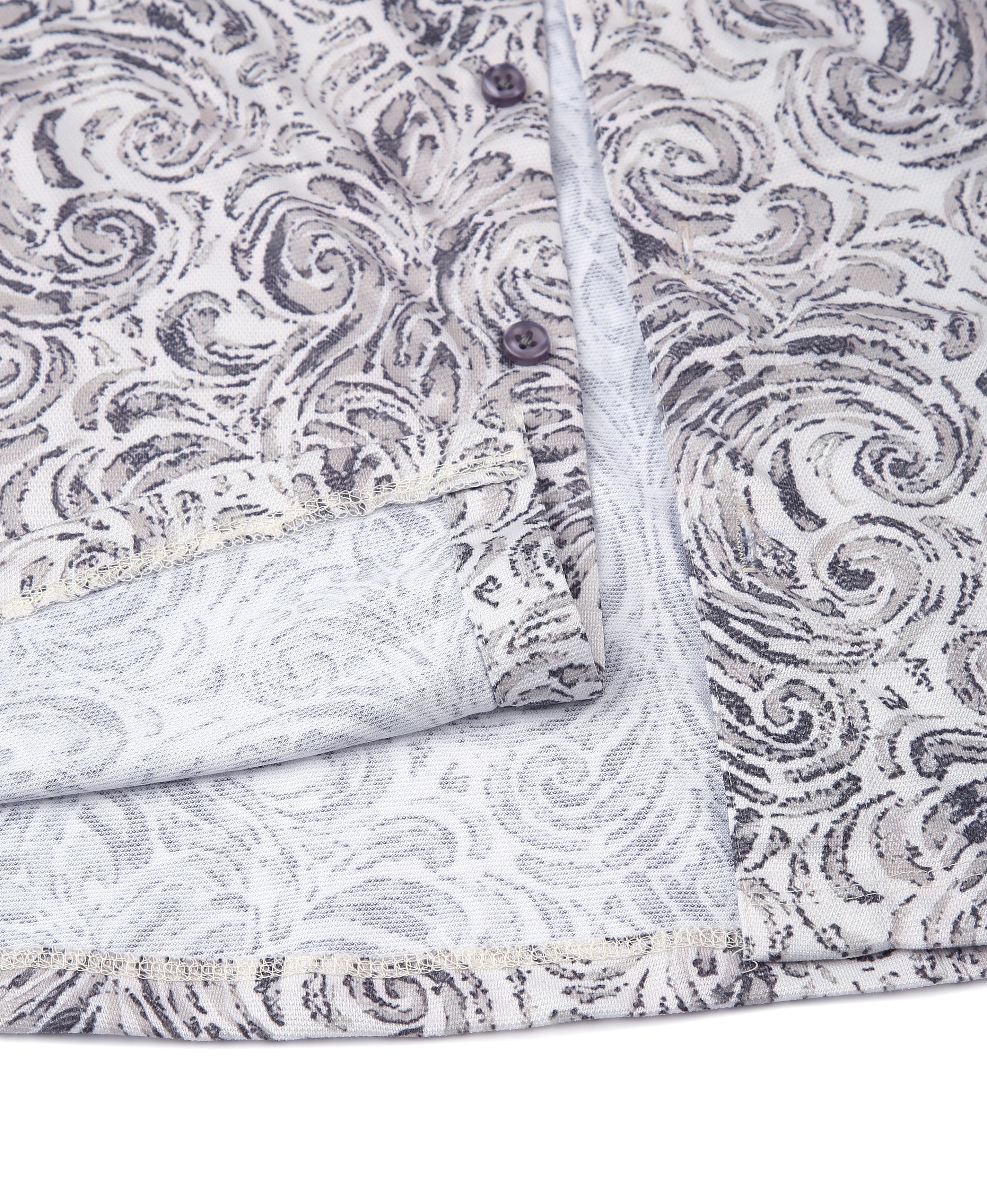 Vivid Poly Cotton Print Slim Shirt