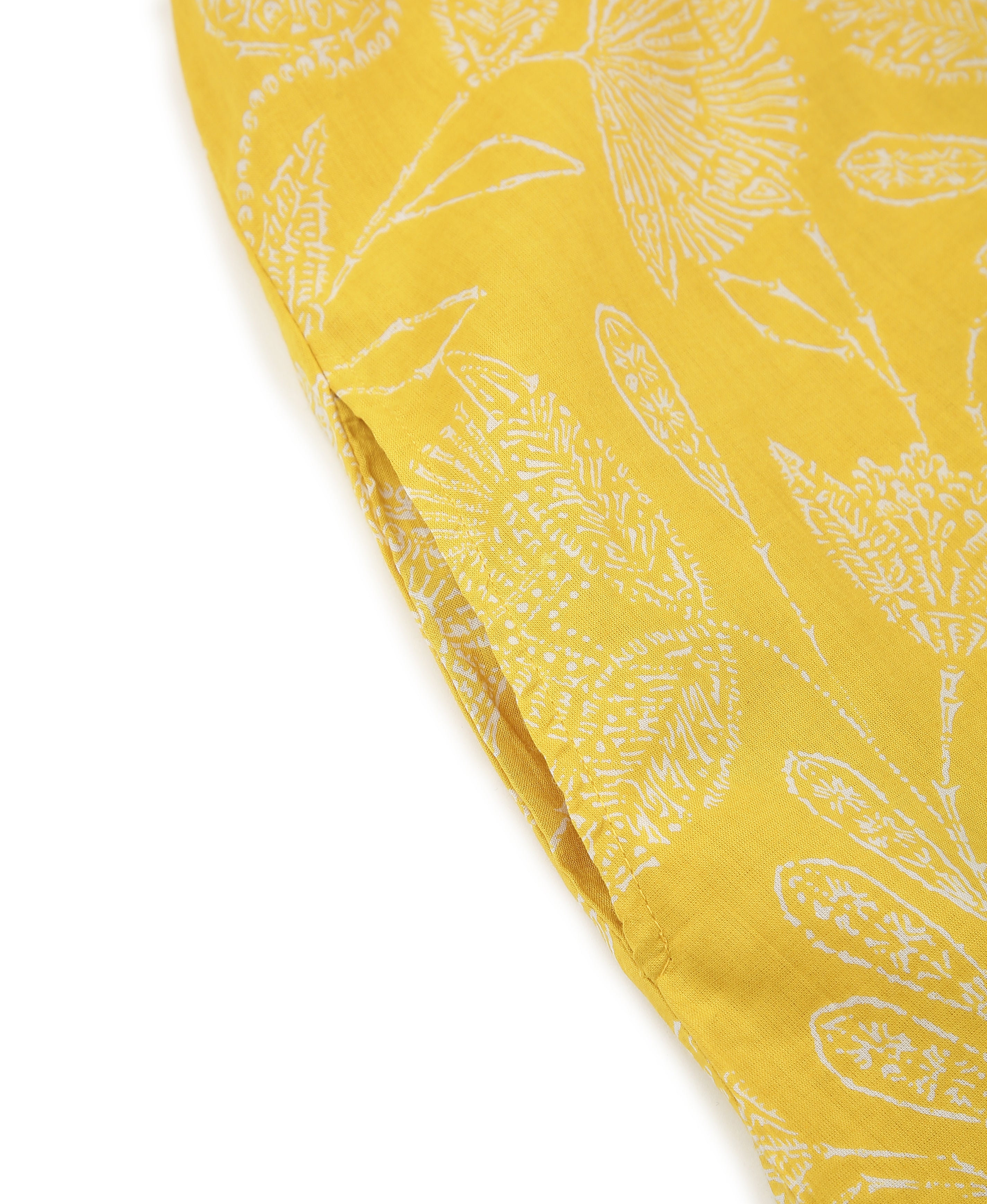 Mustard Bloom A-Line Dress
