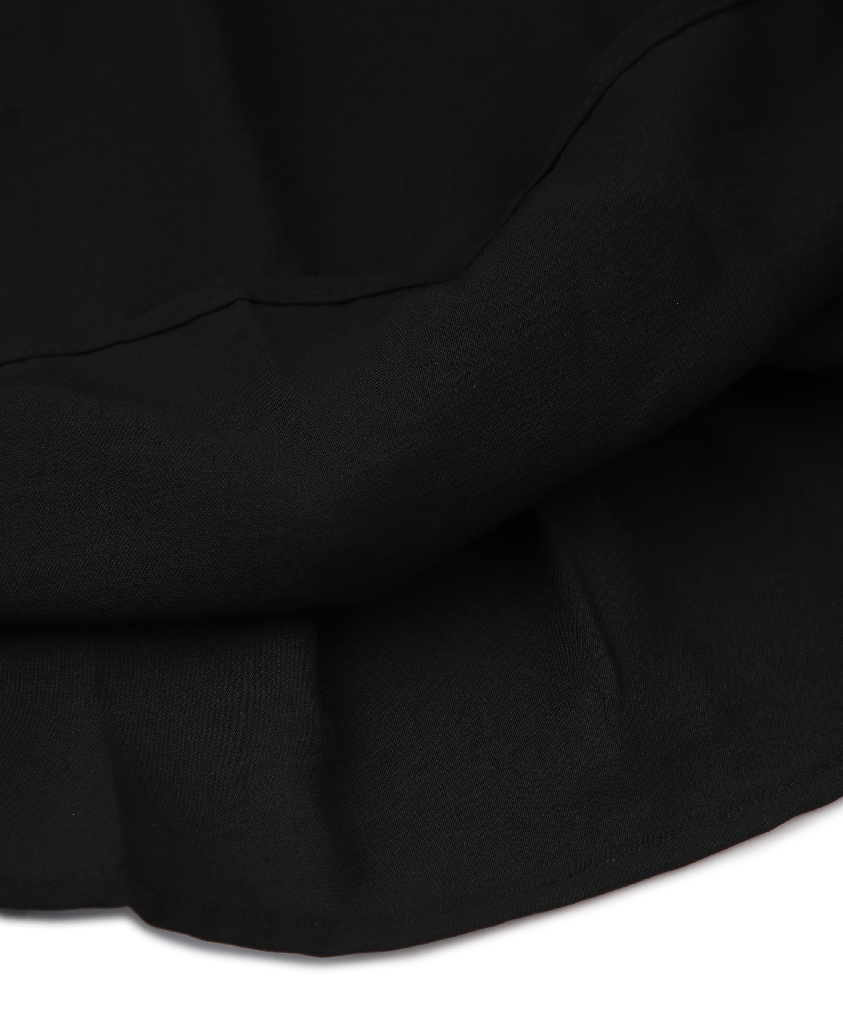 Noir Embroidered Poly-Cotton Dress