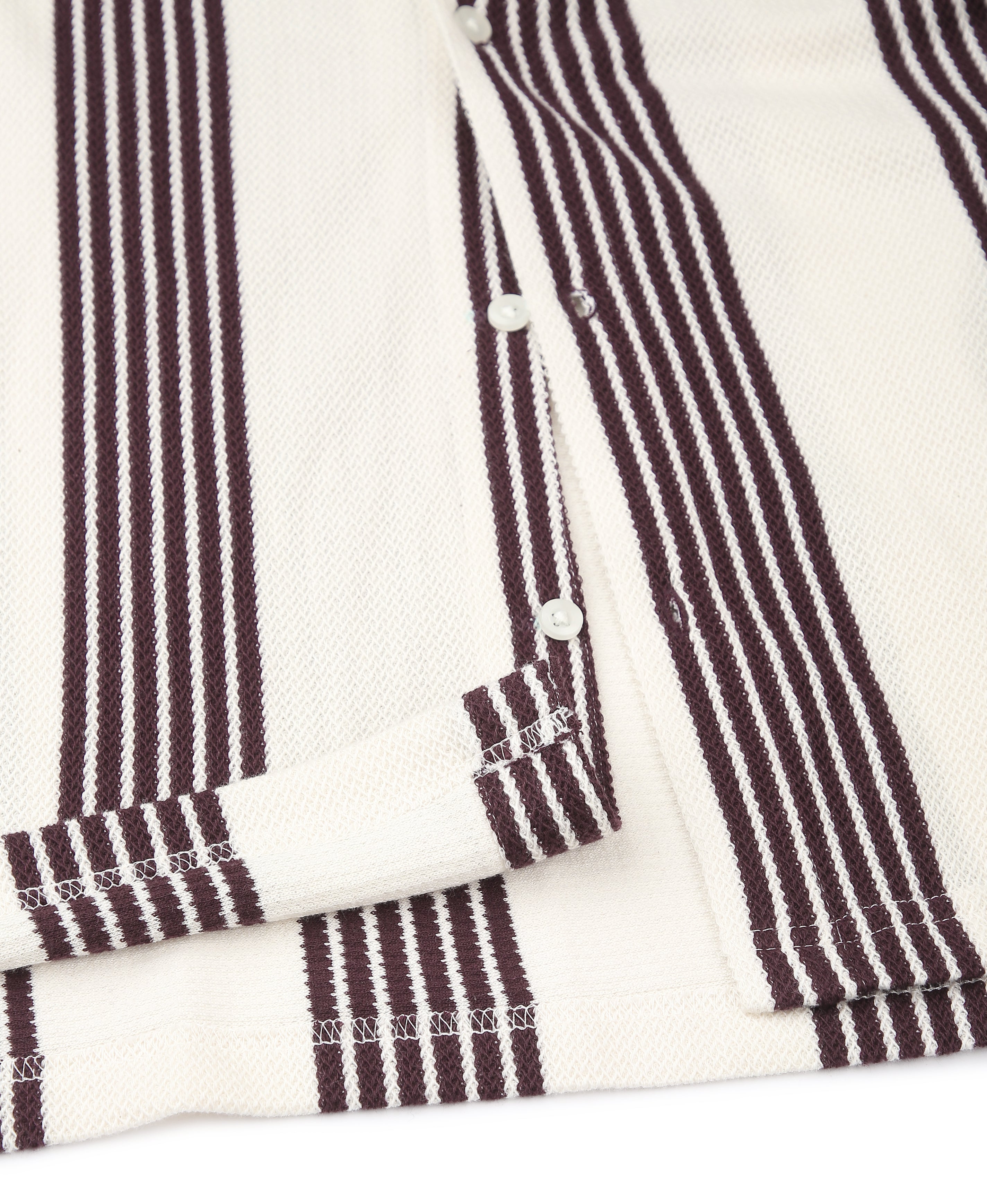 Maroon Stripe Regular Shirt