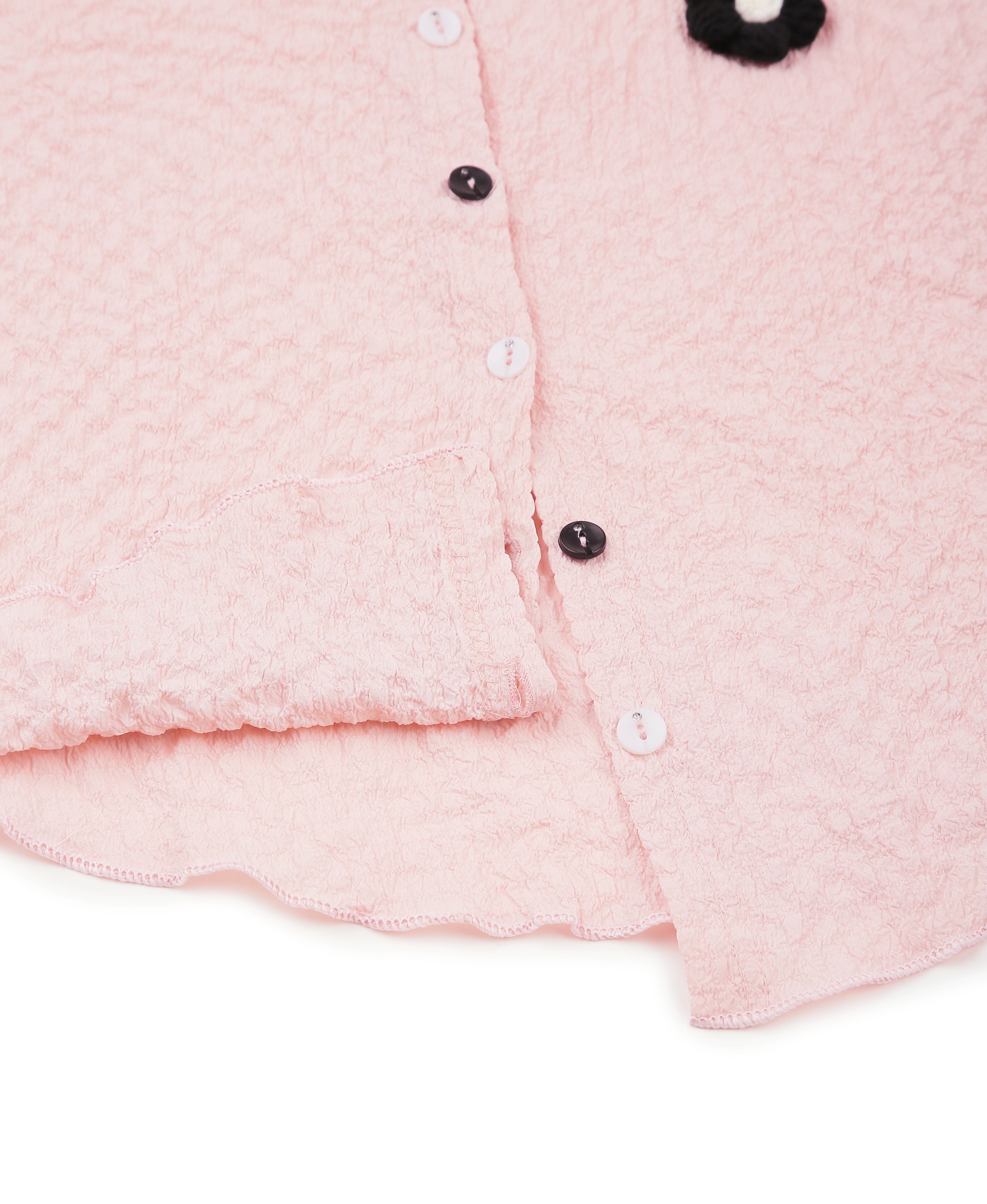 Peach Fancy Textured Top
