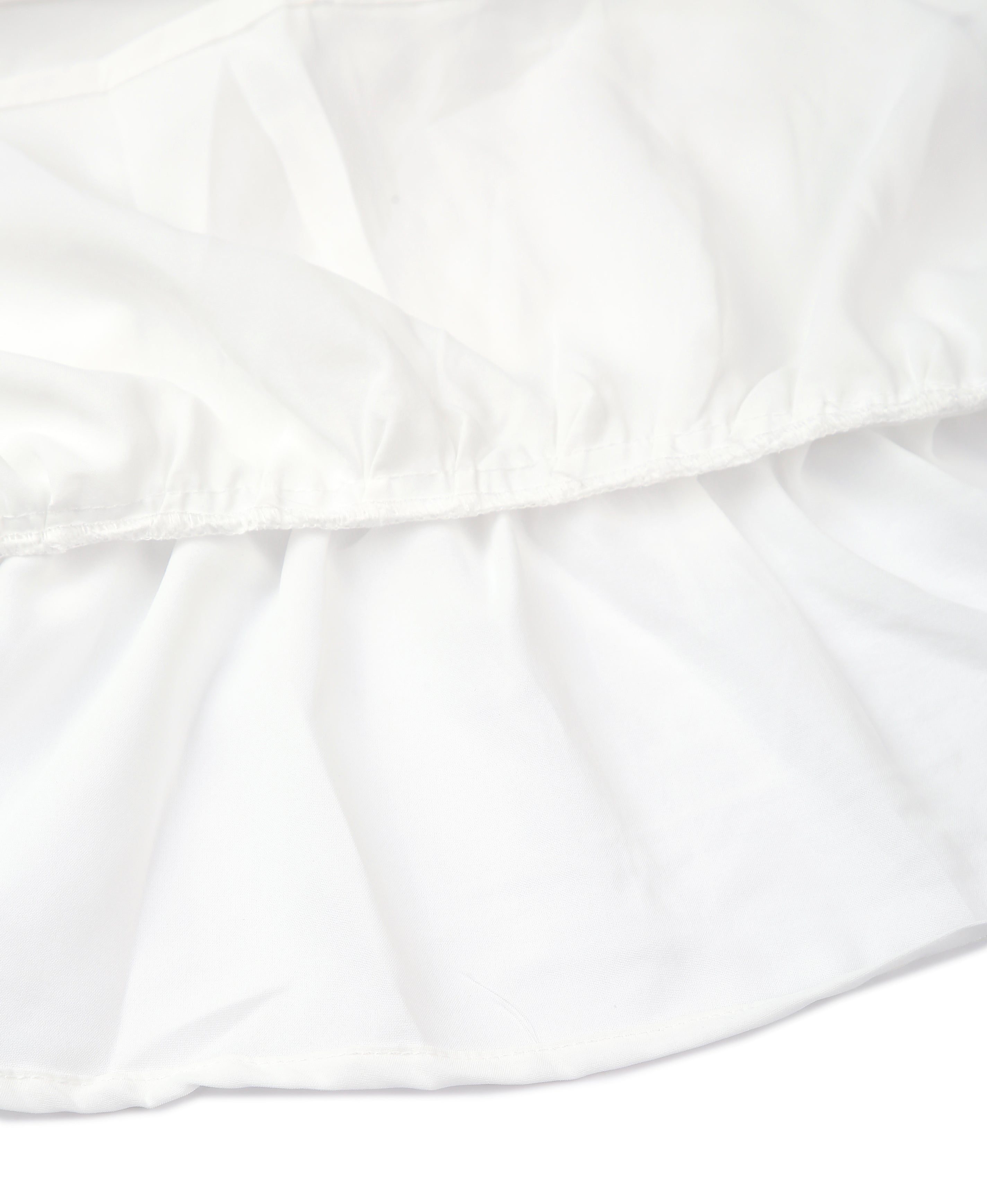 Ivory Embroidered Poly-Cotton Dress