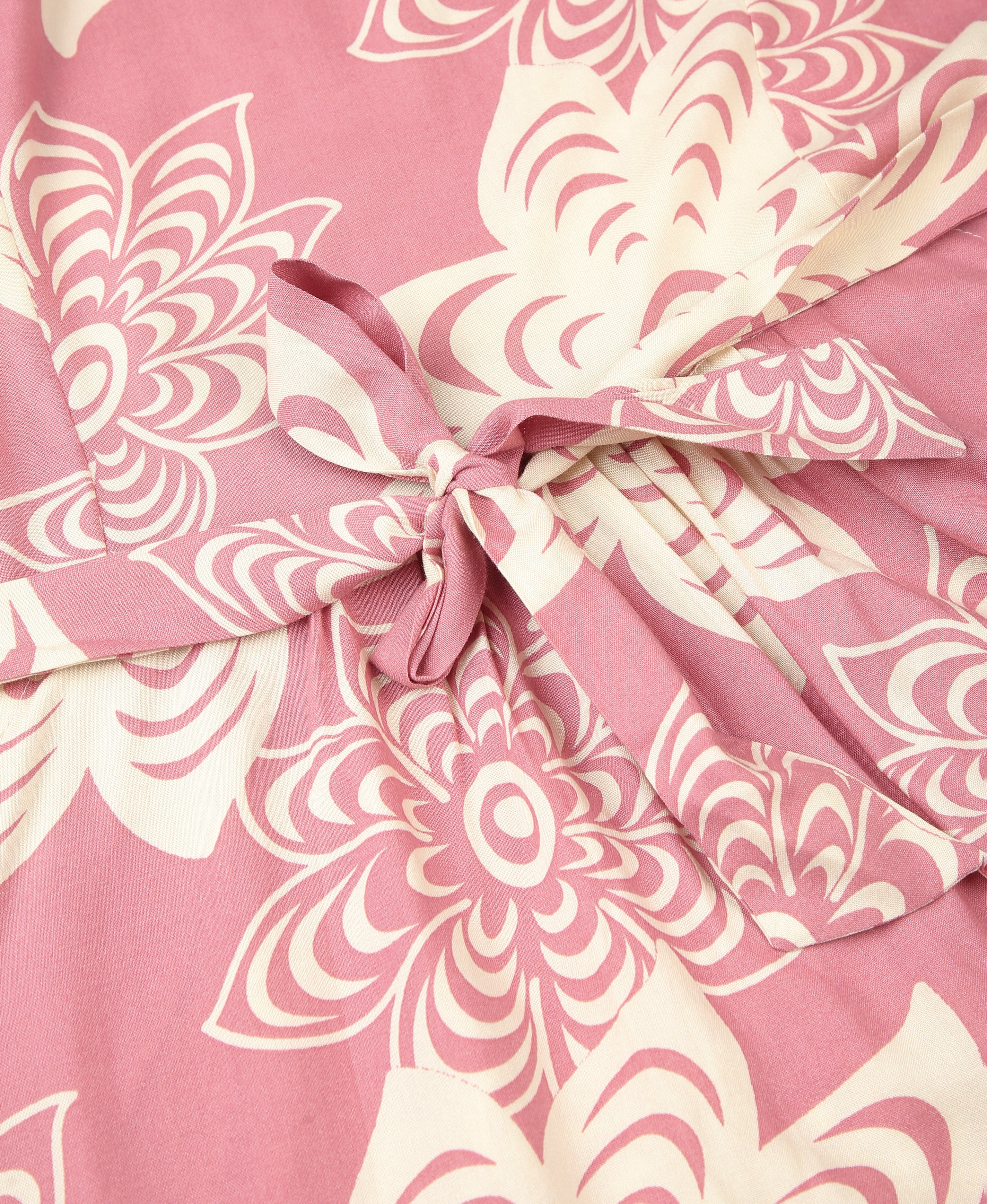 Pink Bloom Viscose Flare Dress