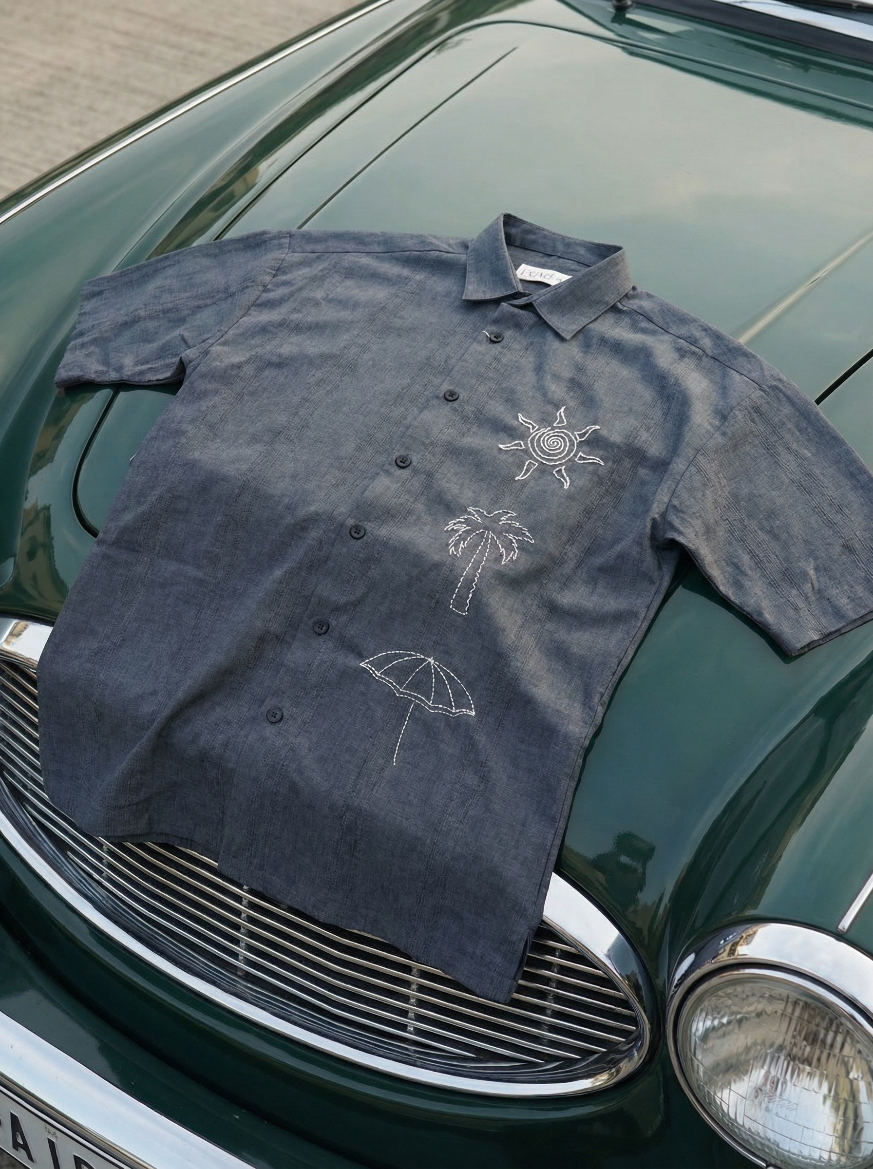 Men’s Grey Beach Vibe Relax Fit Shirt