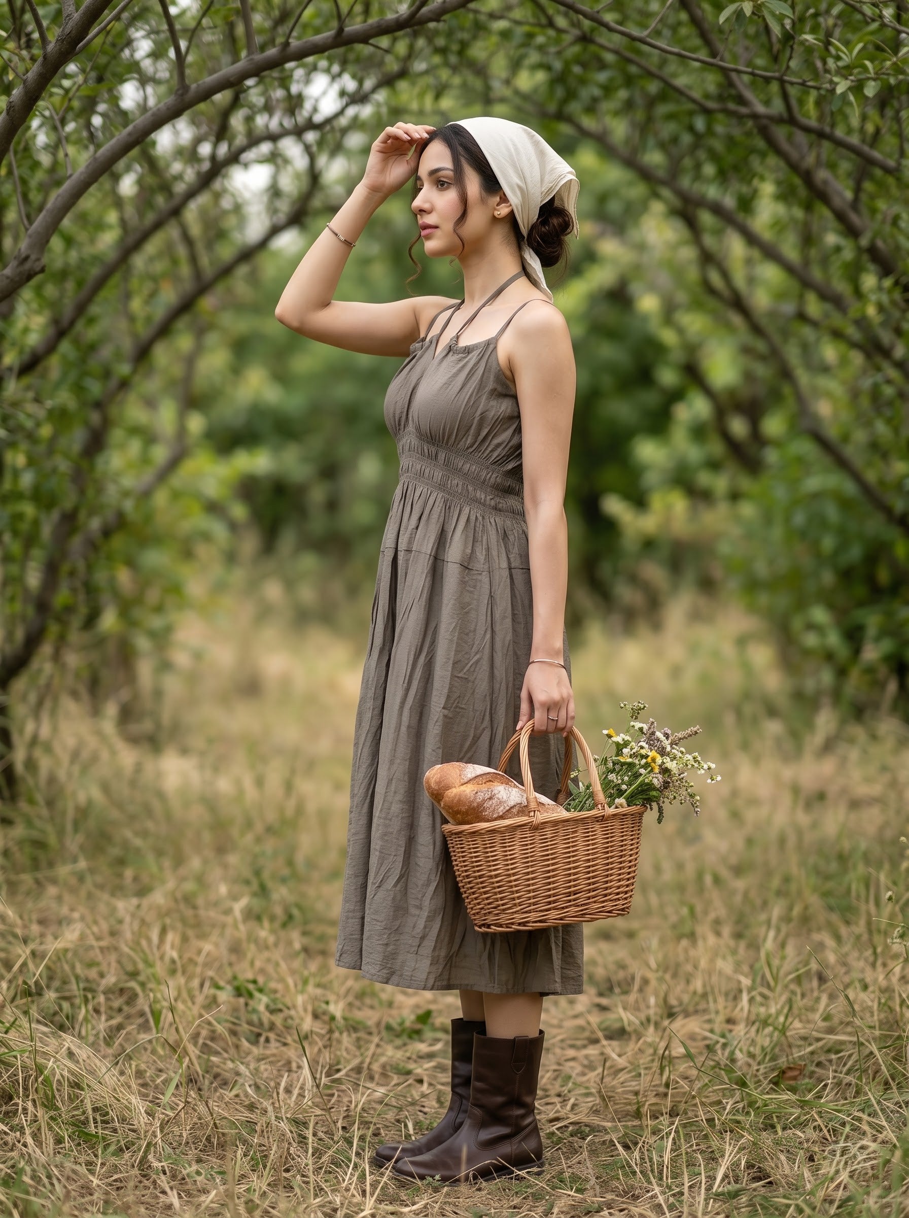 Women's Polyster Brown Color Regular Fit Dresses