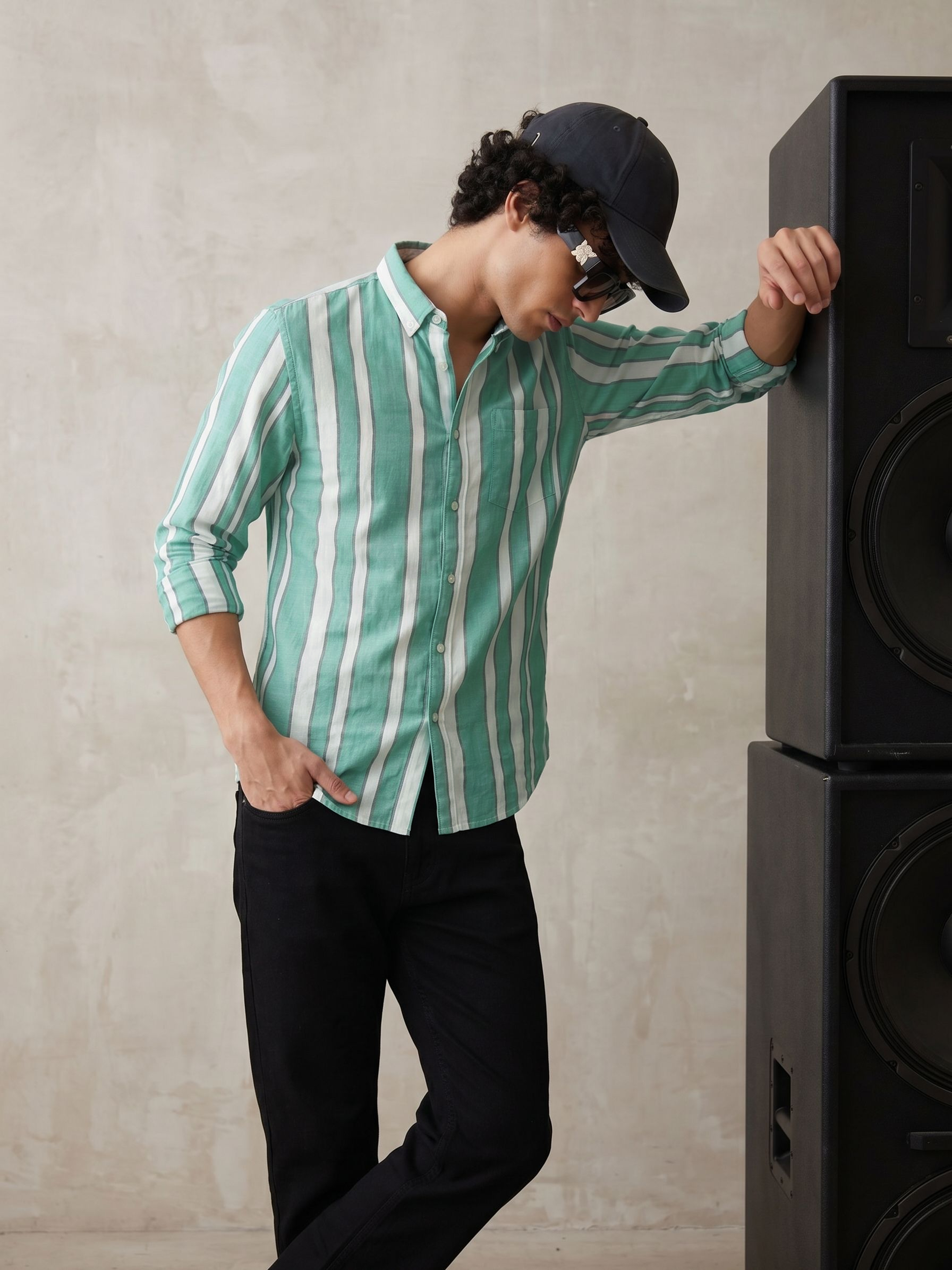 Men's Cream Relaxed Fit Shirt