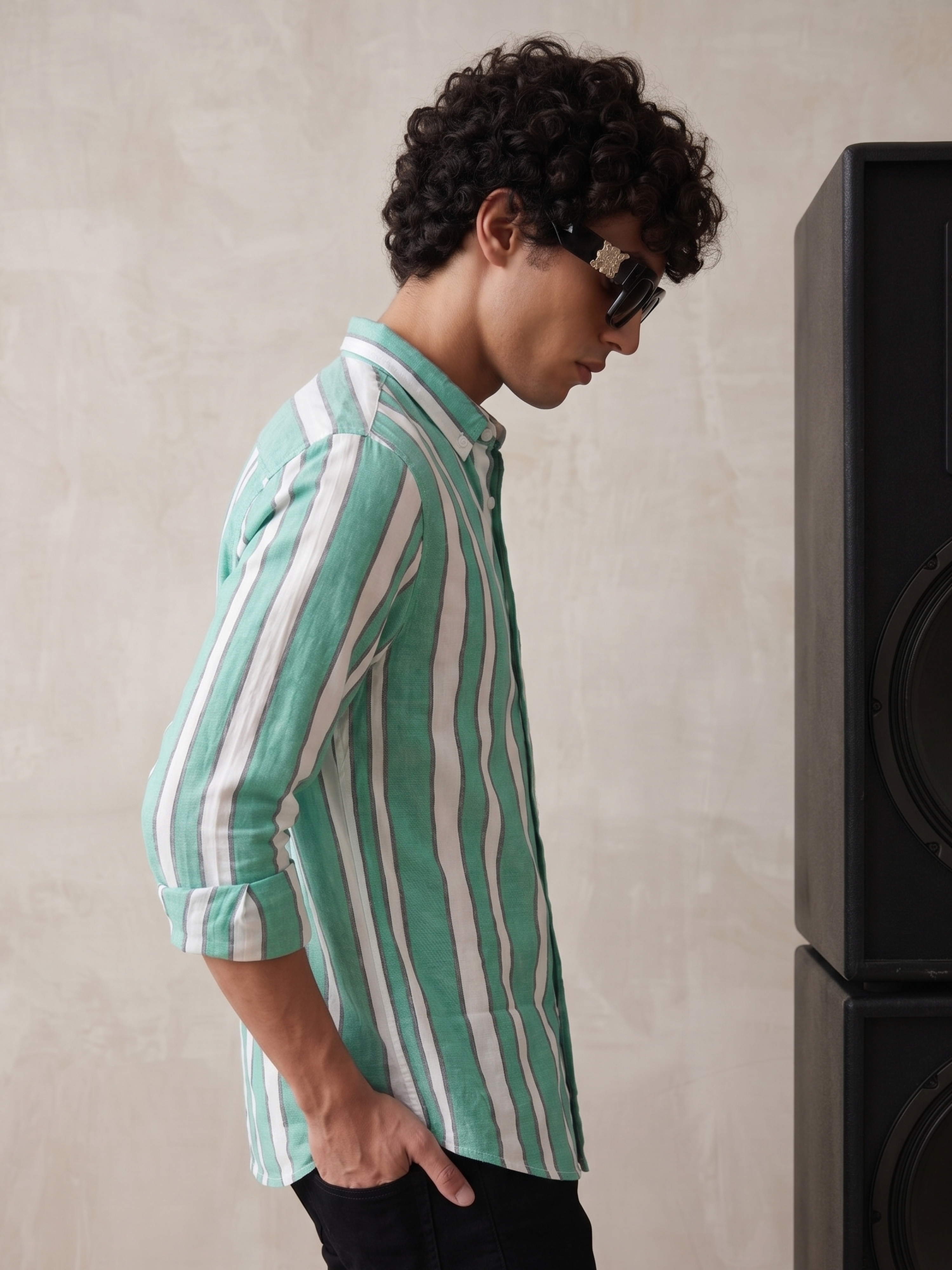 Men's Cream Relaxed Fit Shirt
