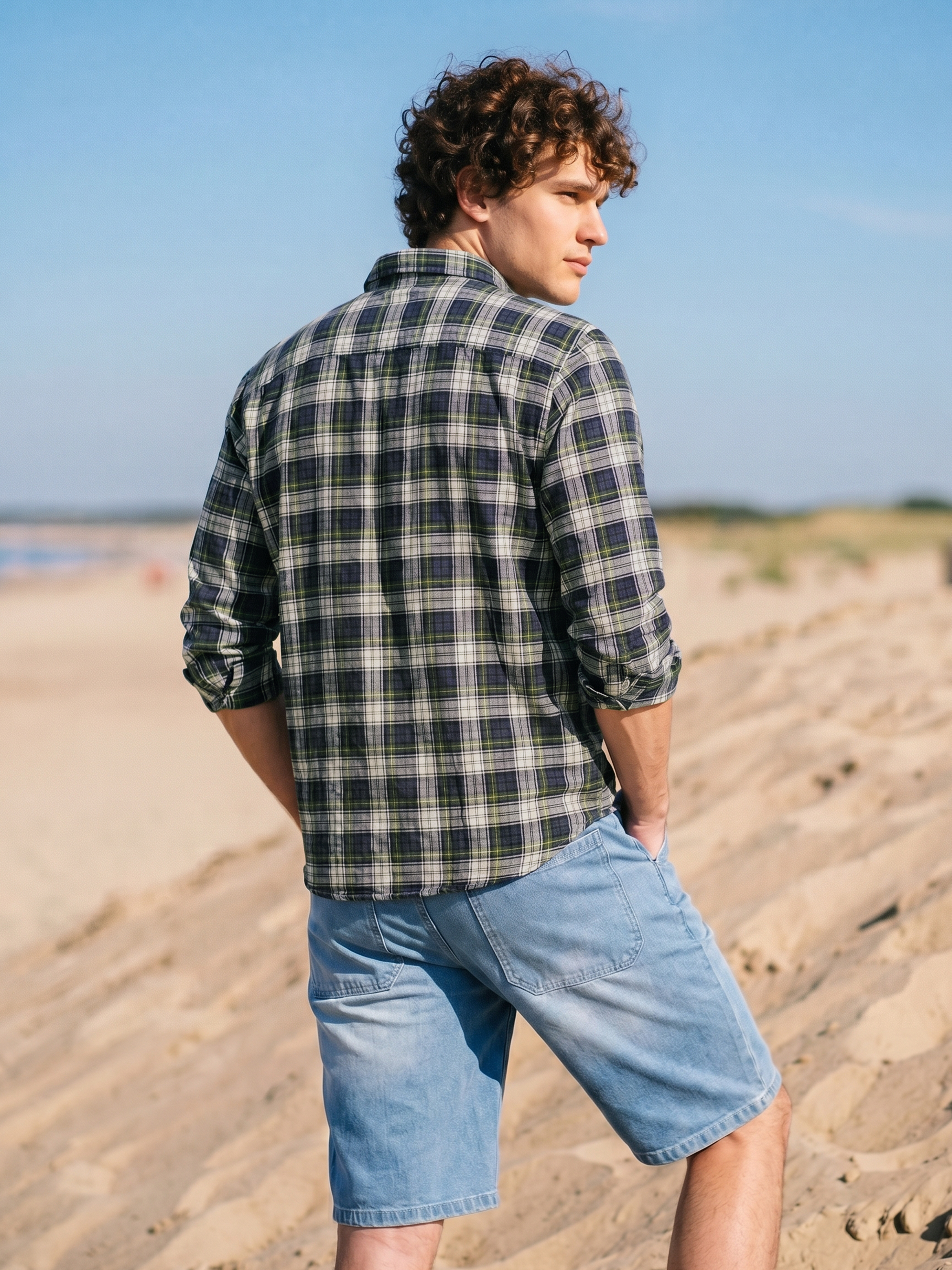 Men's Cotton Twill Blue Regular Collar Relaxed Fit Shirt