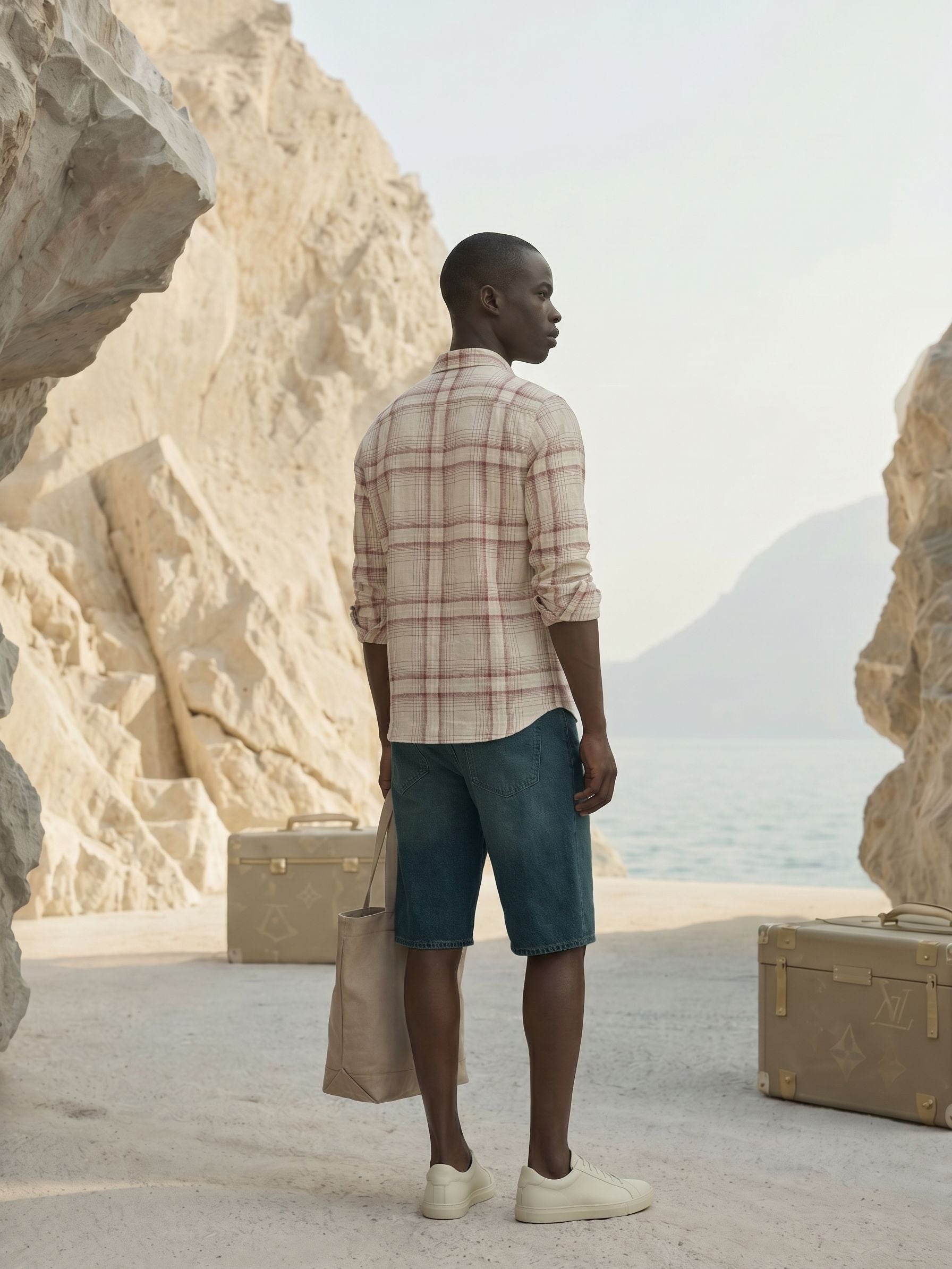 Men's Checks Rust Regular Fit Shirt