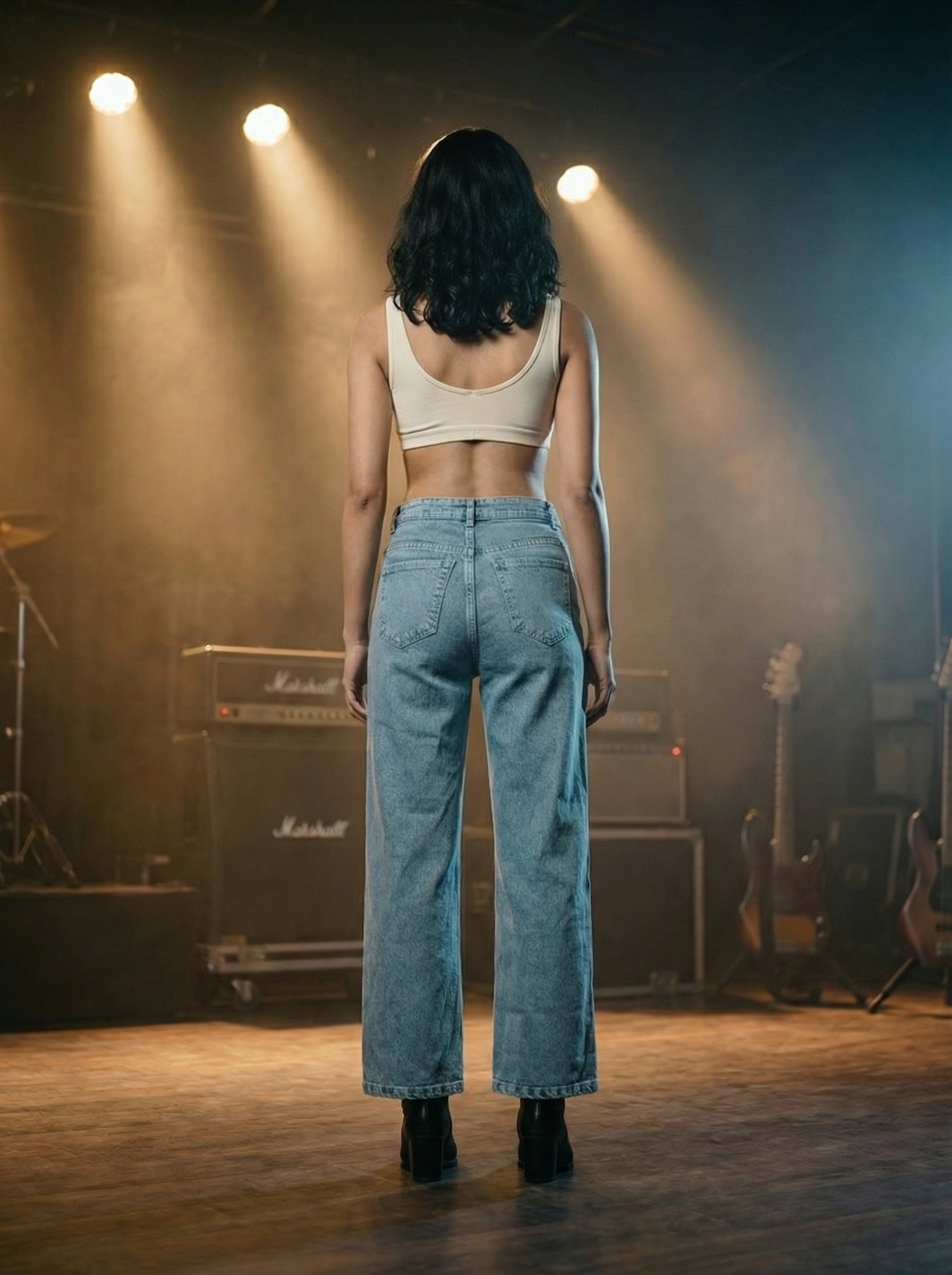 Women’s Sky Wide Leg Jeans Soft Knitted Denim