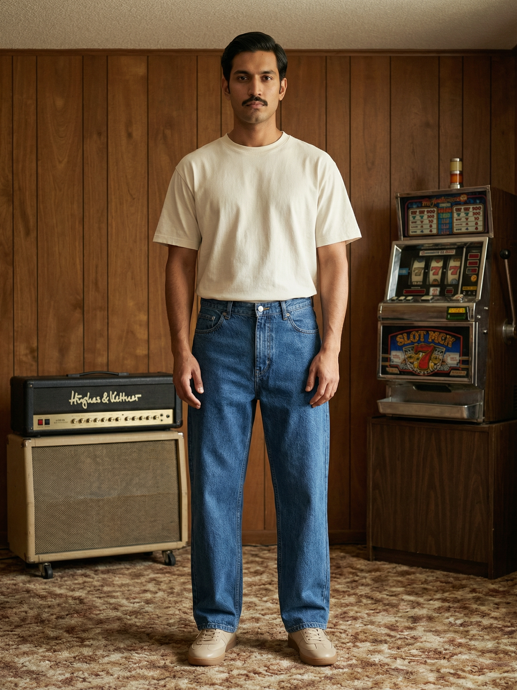 Men’s Denim Blue Baggy Jeans Everyday Indigo Denim