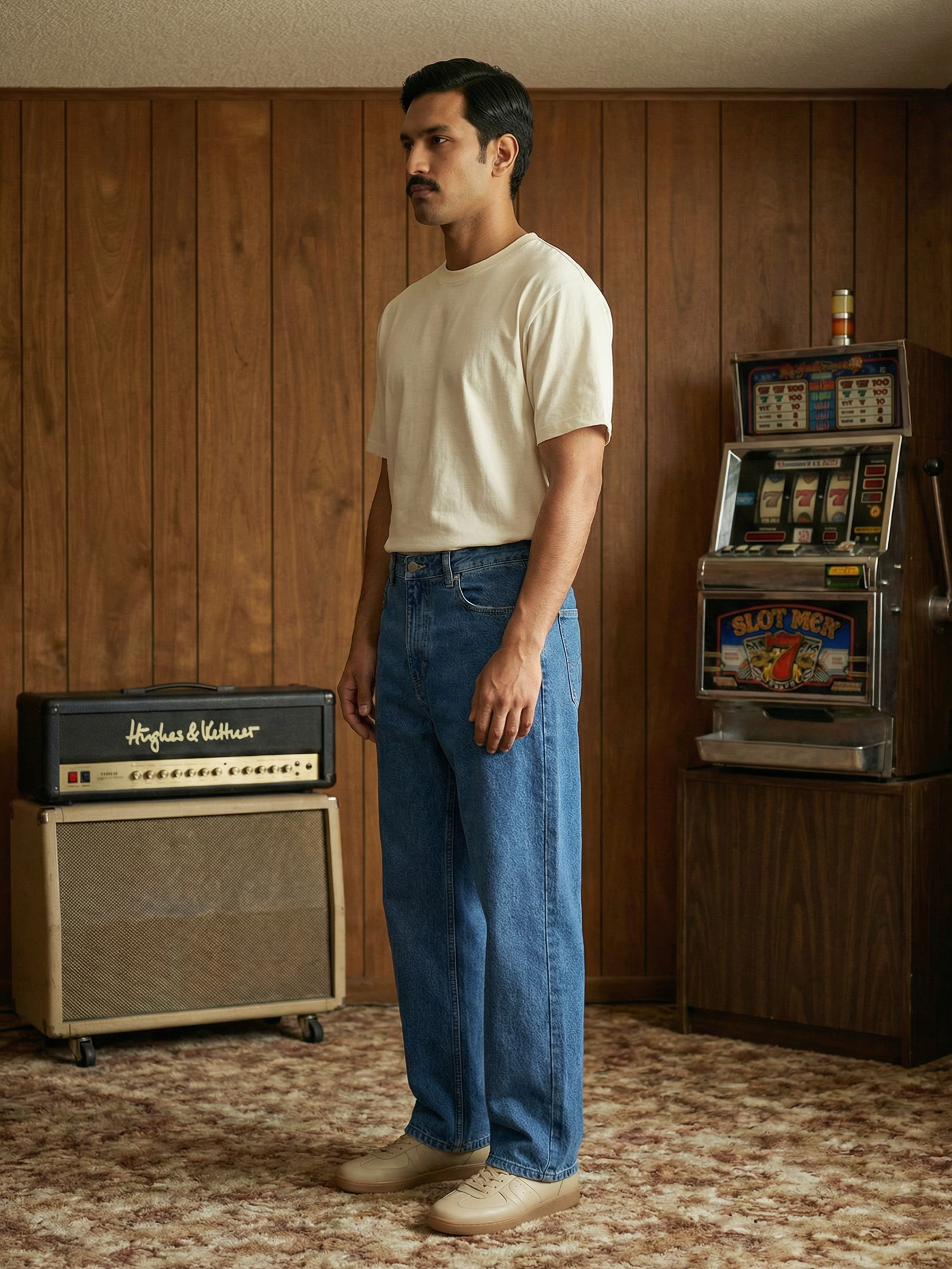 Men’s Denim Blue Baggy Jeans Everyday Indigo Denim
