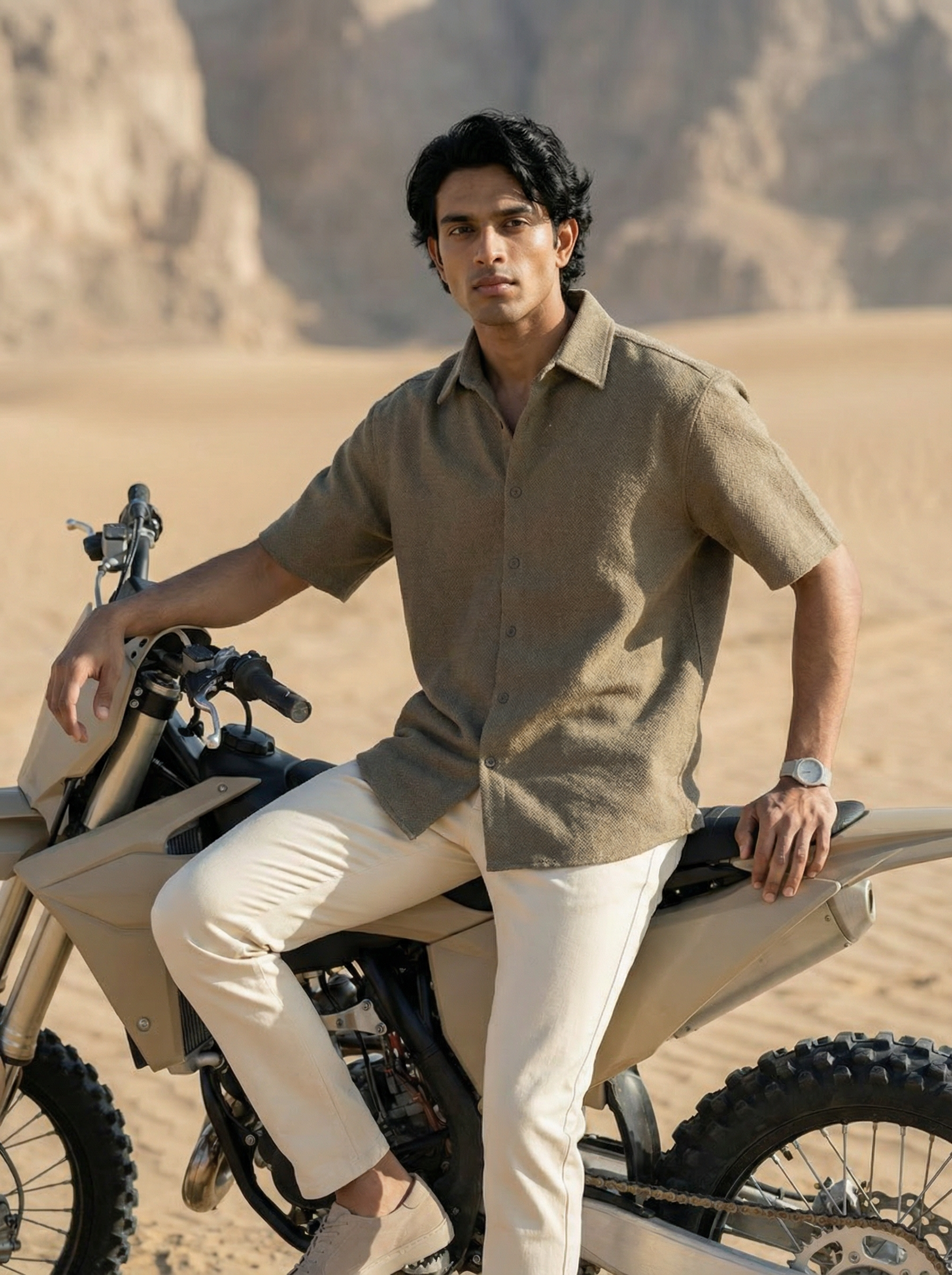 Men’s Harmony Coffee Brown Oversized Shirt