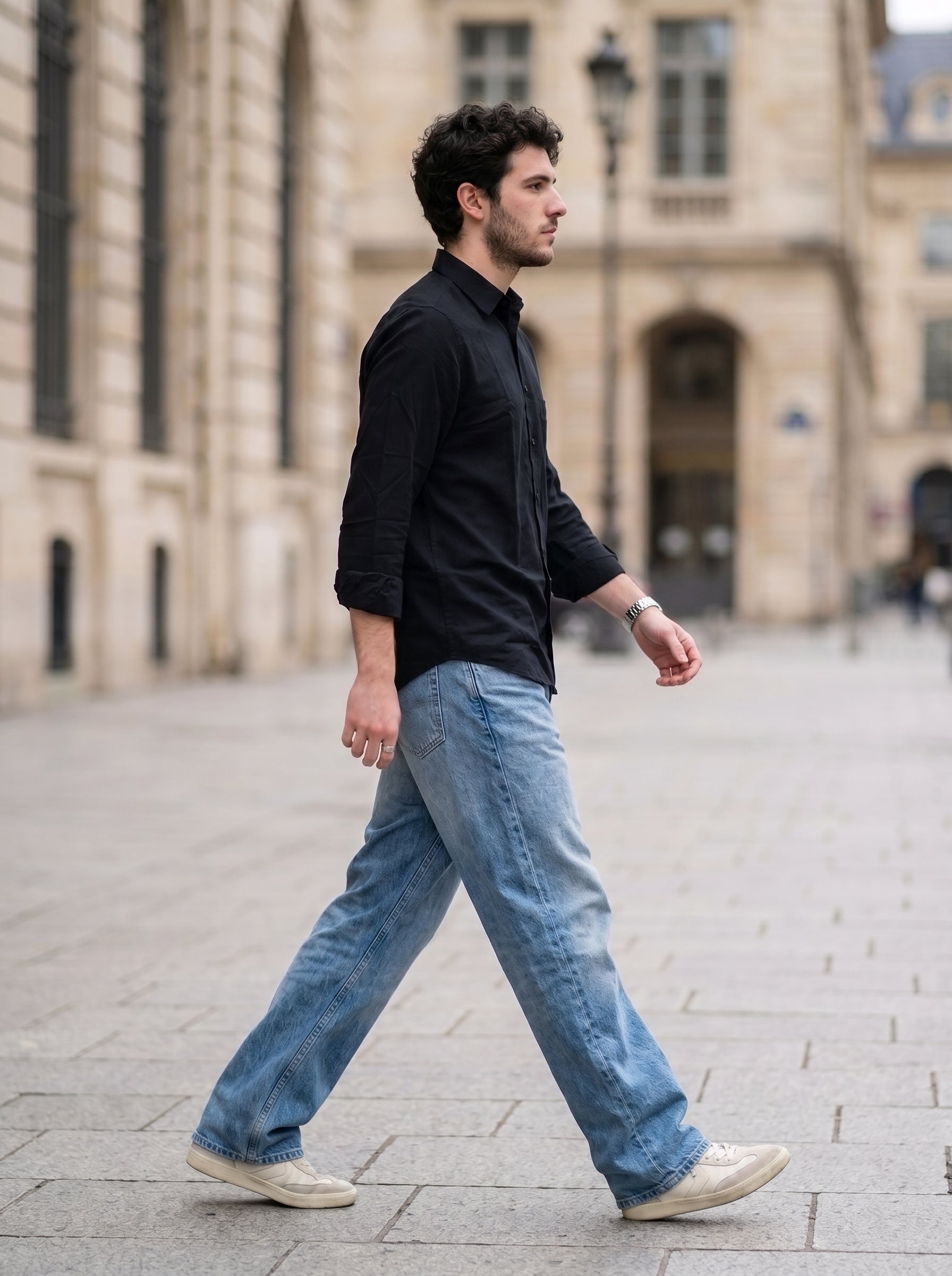 Men's Imported Anthracite Regular Fit Shirt