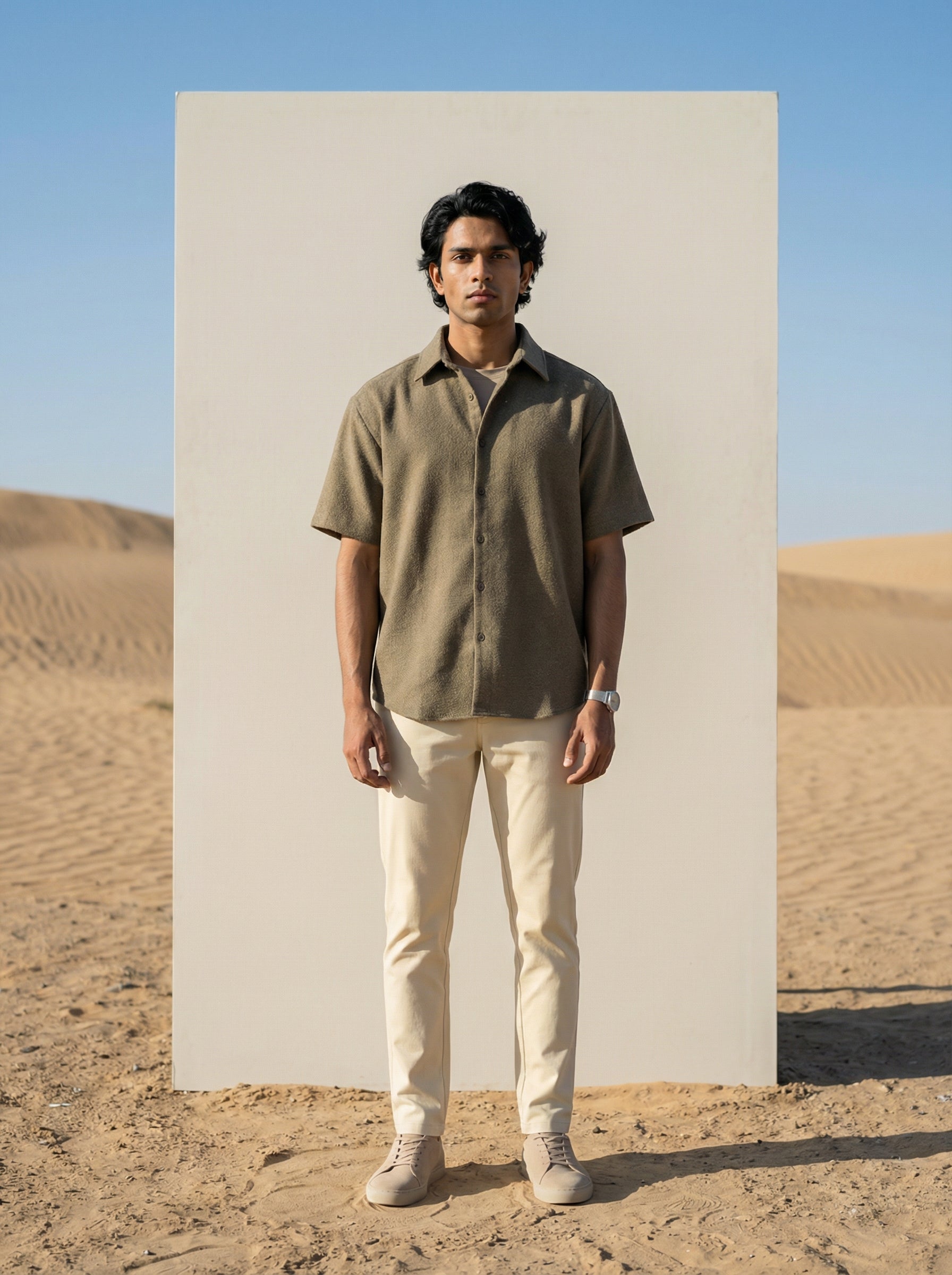 Men’s Harmony Coffee Brown Oversized Shirt