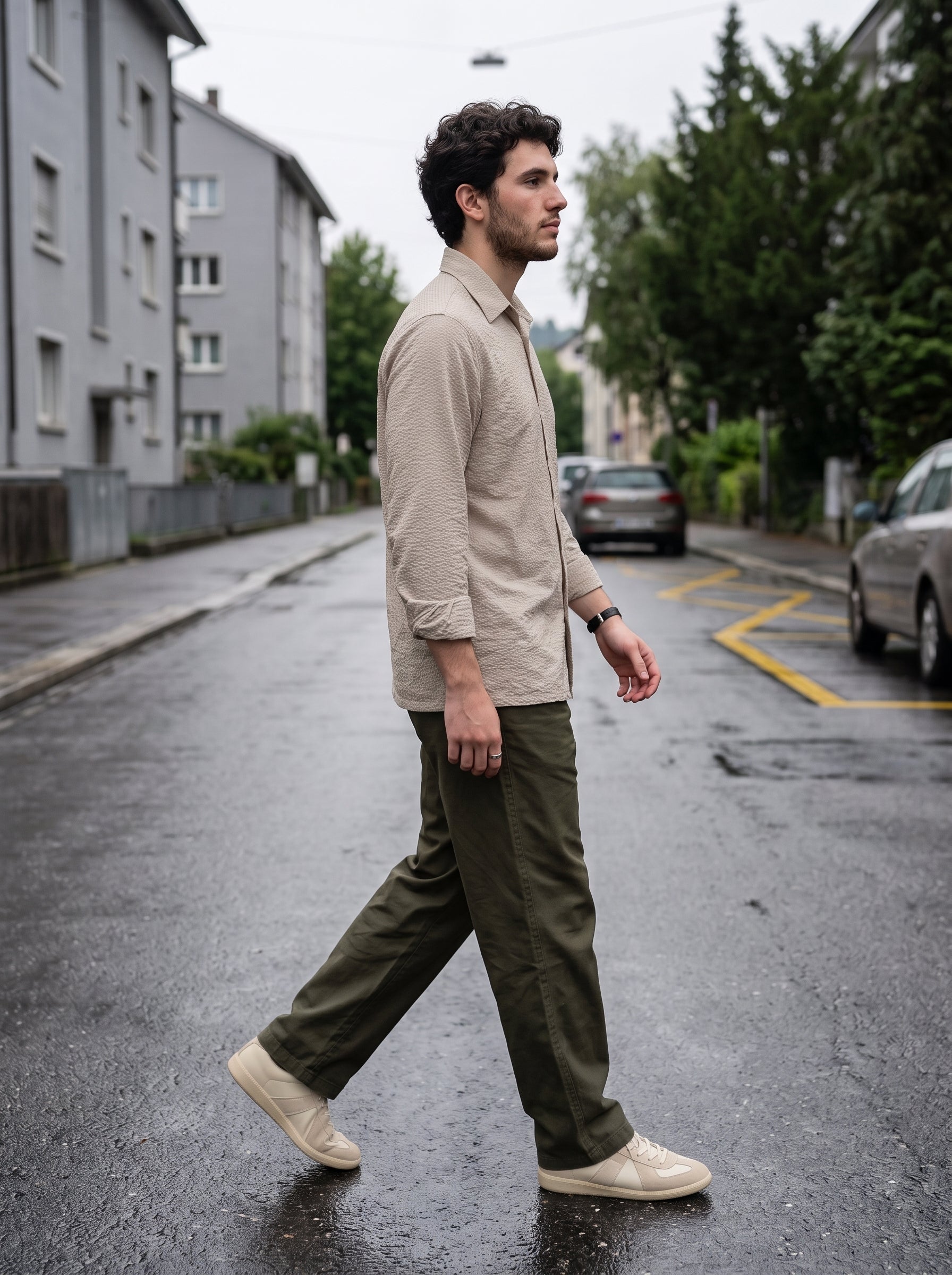 Men's Imported Bone Relaxed Fit Shirt