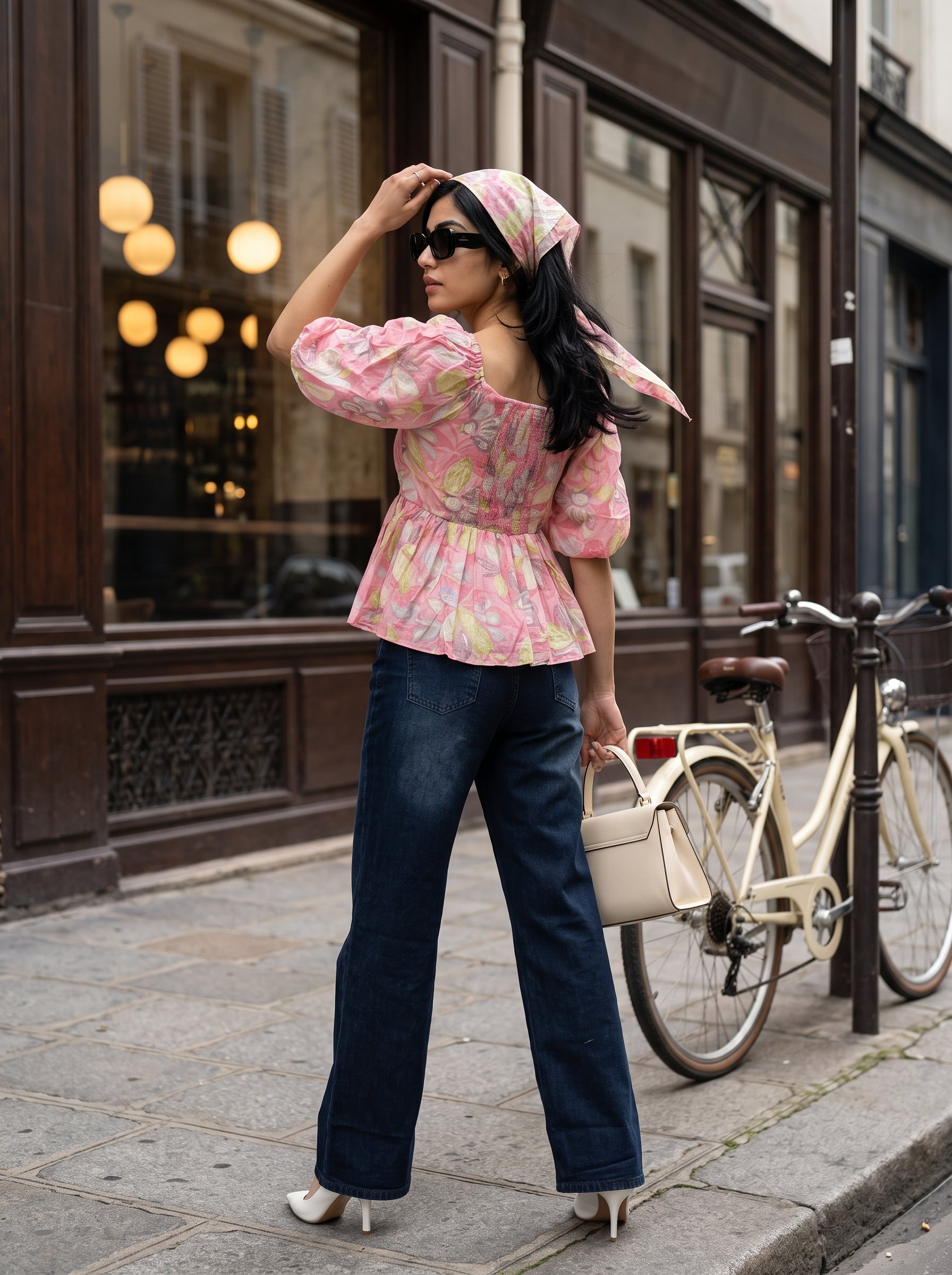 Women's Mul Cotton Pink Regular Fit Top