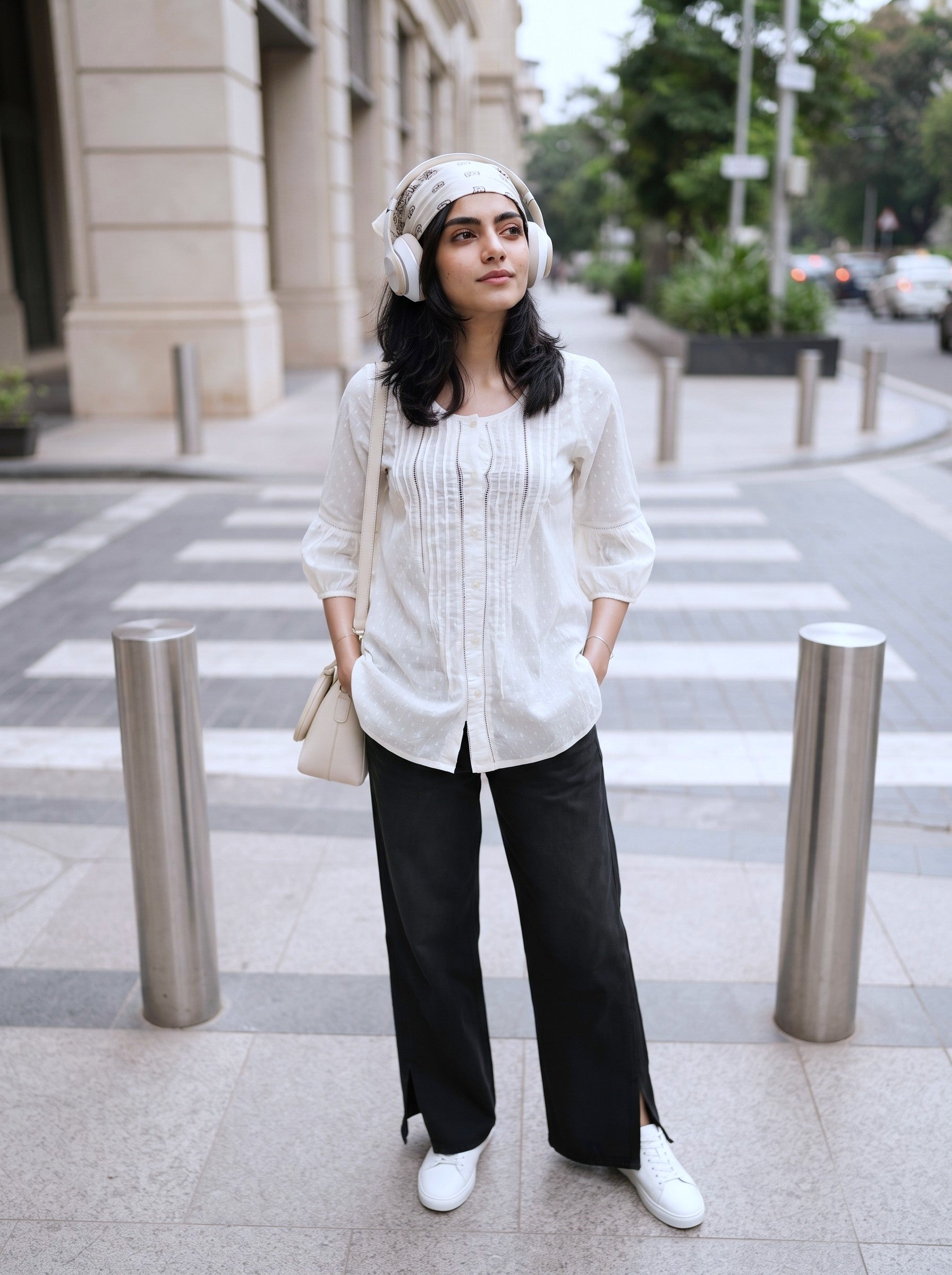 Women's Cotton White Regular Fit Top